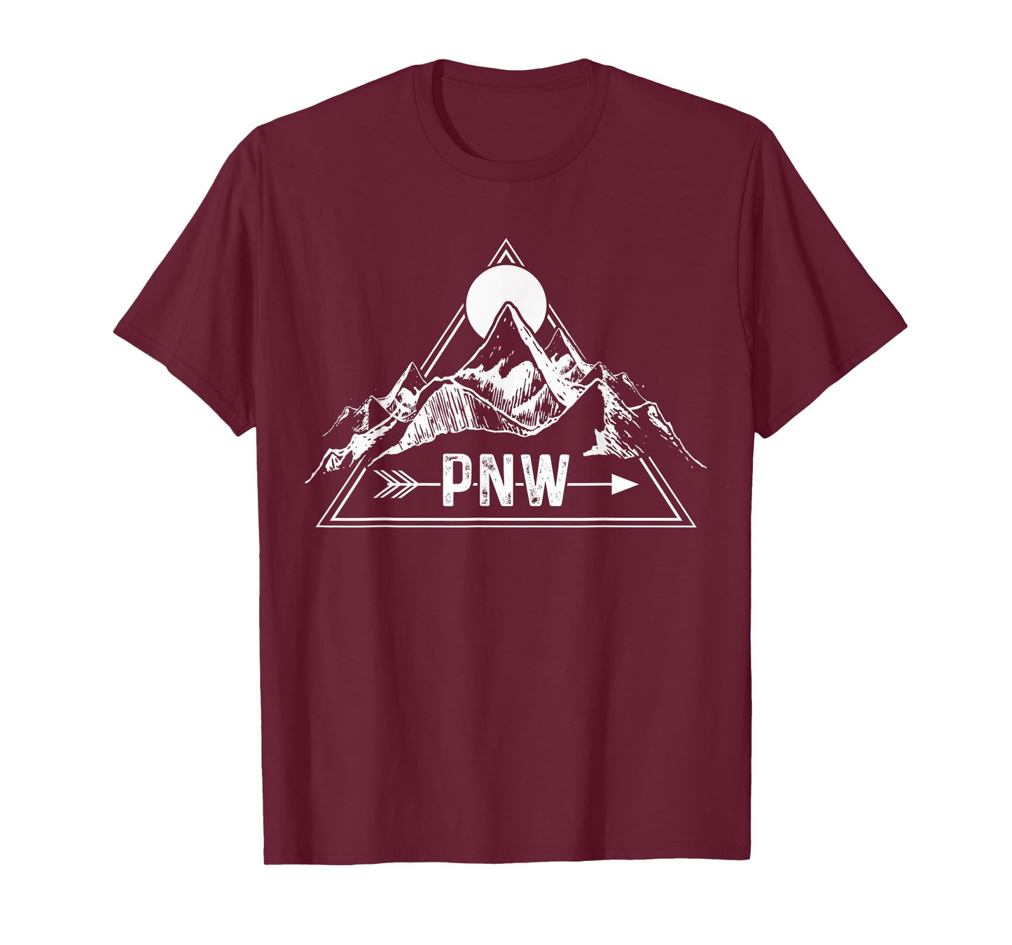 PNW - Pacific Northwest Outdoor Apparel Co. Black Unisex Adults T-Shirt, Small, Short Sleeve, Crew Neck, Modern Mountain Letter Print Embroidery T-Shirt