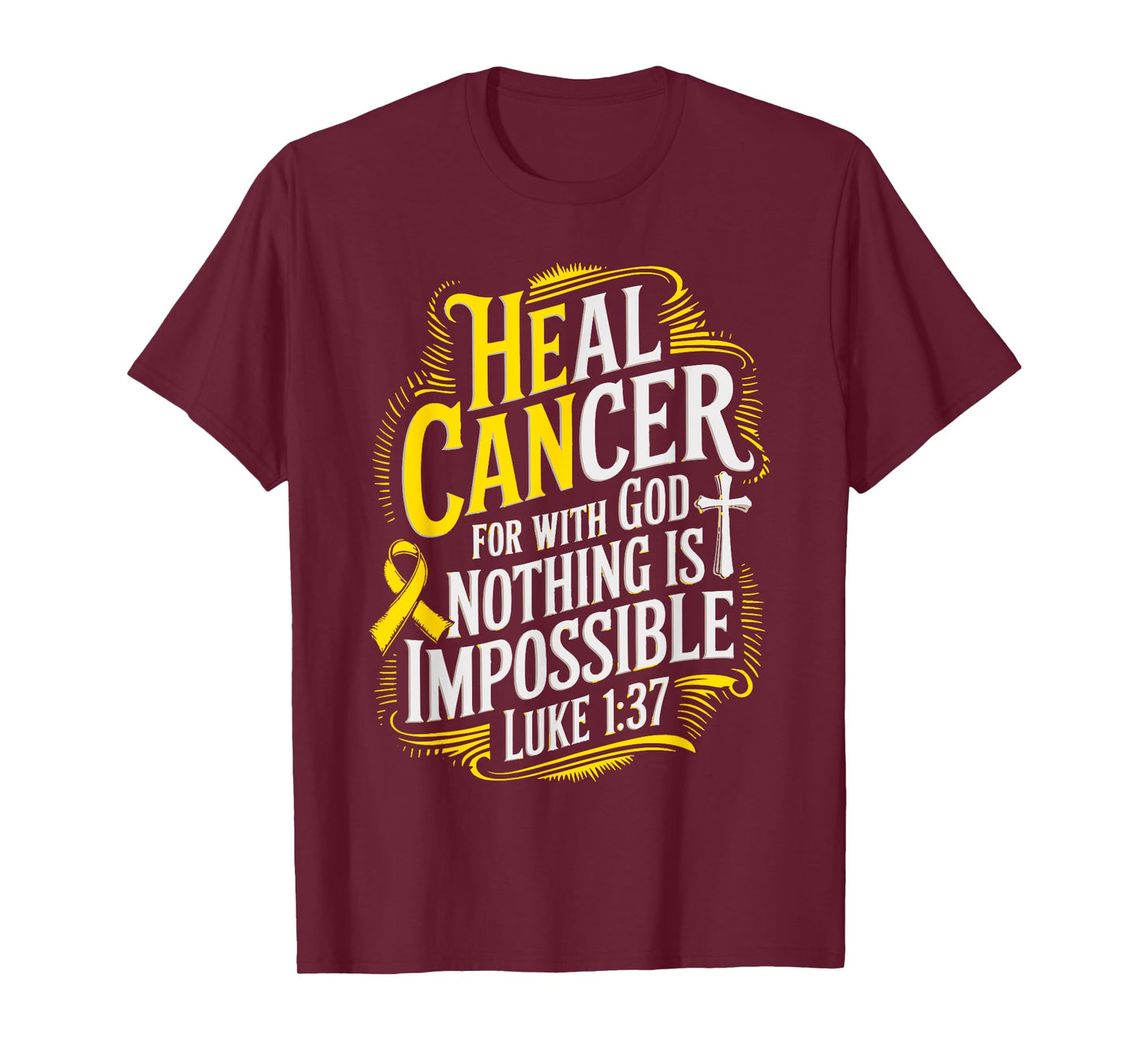 Heal Cancer Survivor Childhood Cancer Awareness T-Shirt