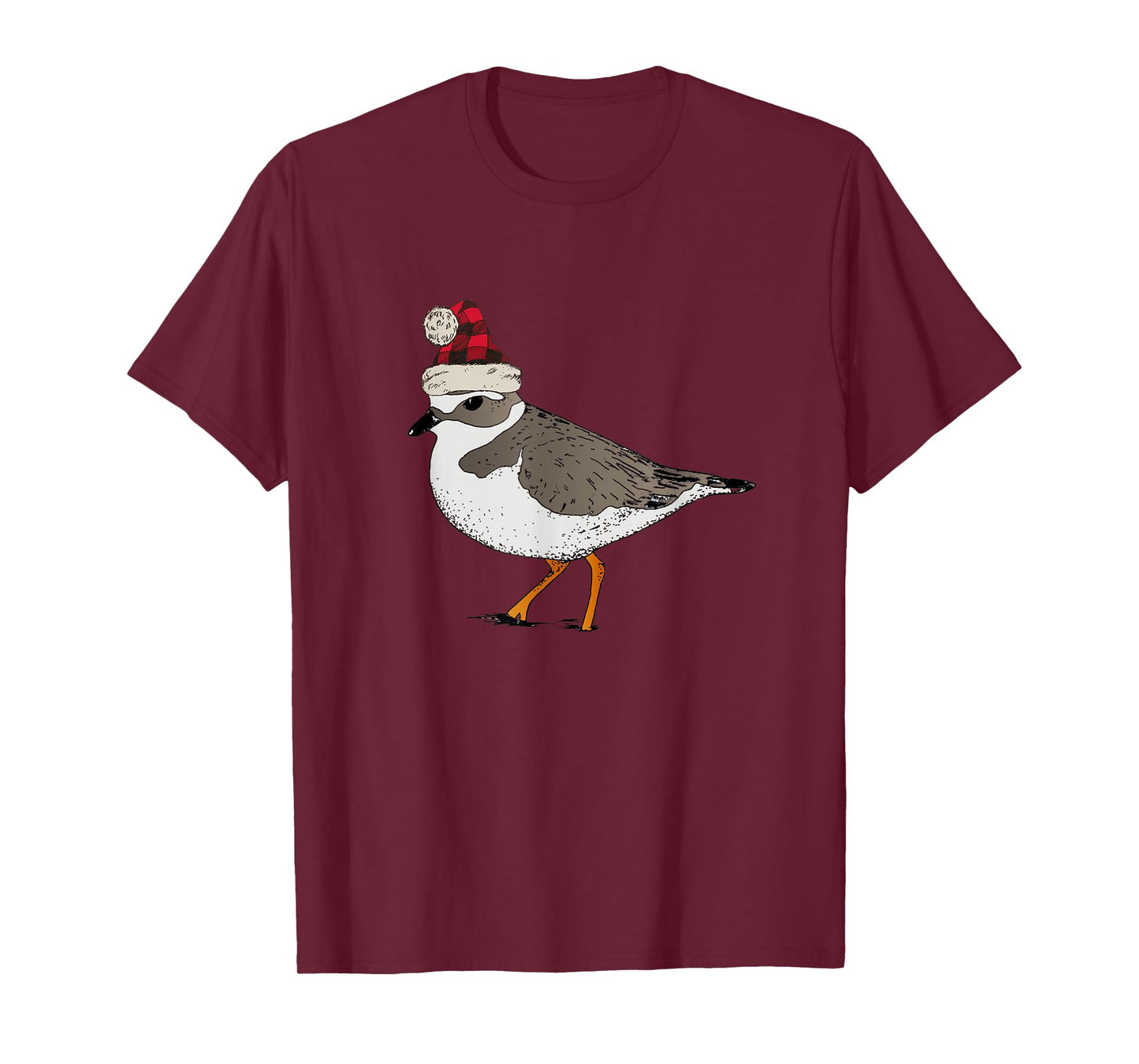 Piping Plover Christmas Shorebird Holiday Bird Birding T-Shirt