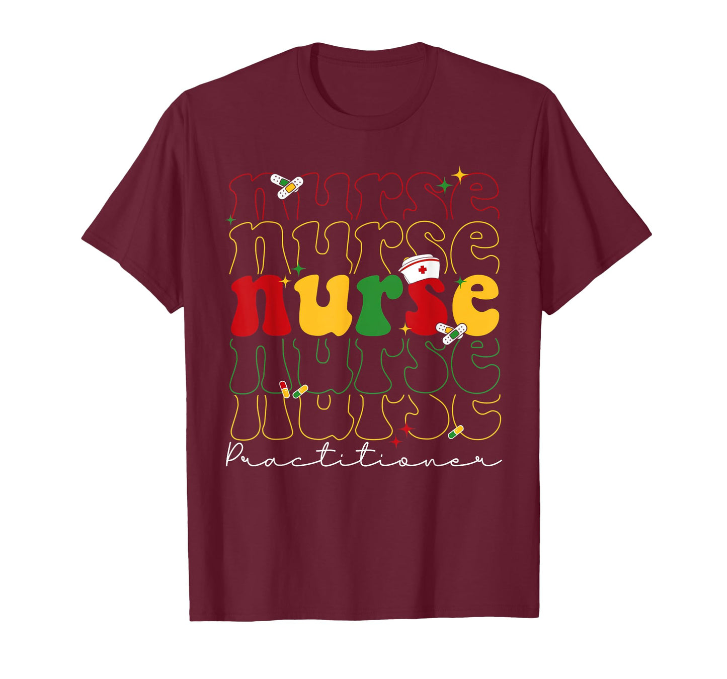 Groovy Np Nurse Practitioner Juneteenth Black History Month T-Shirt