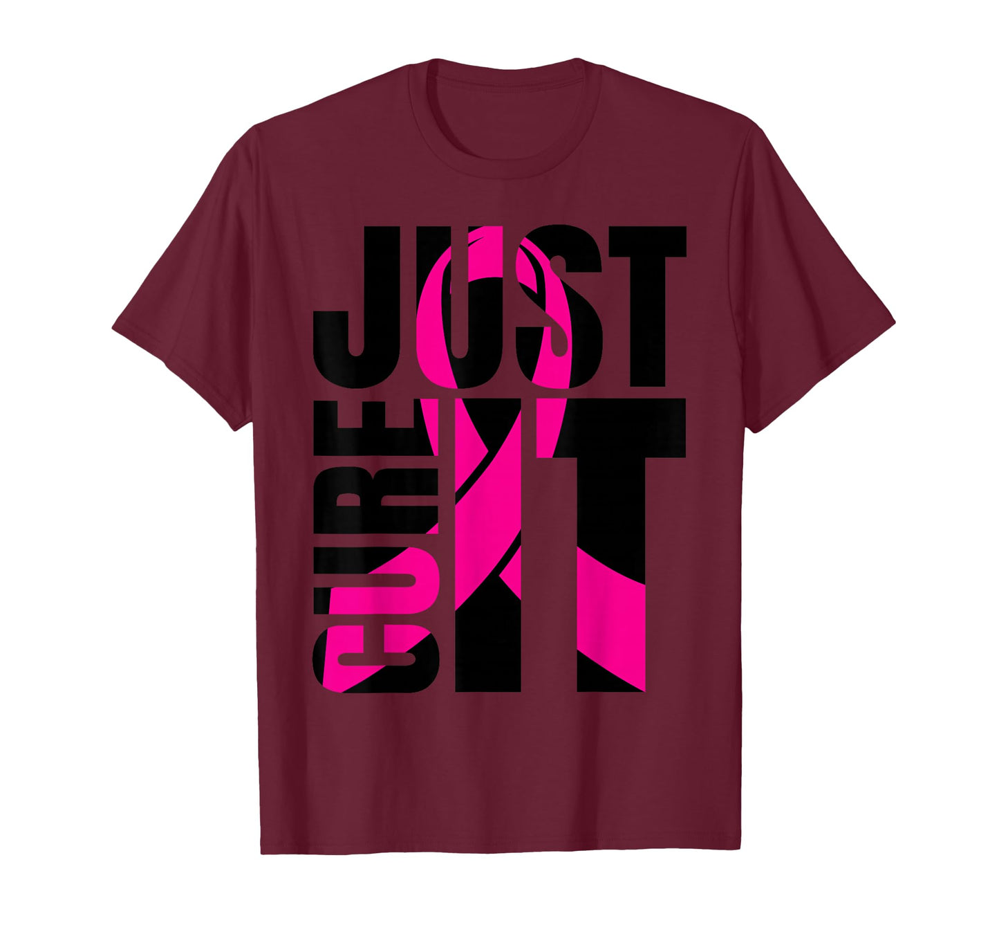 Just Cure It Breast Cancer Awareness Shirts Ribbon Shirt T-Shirt