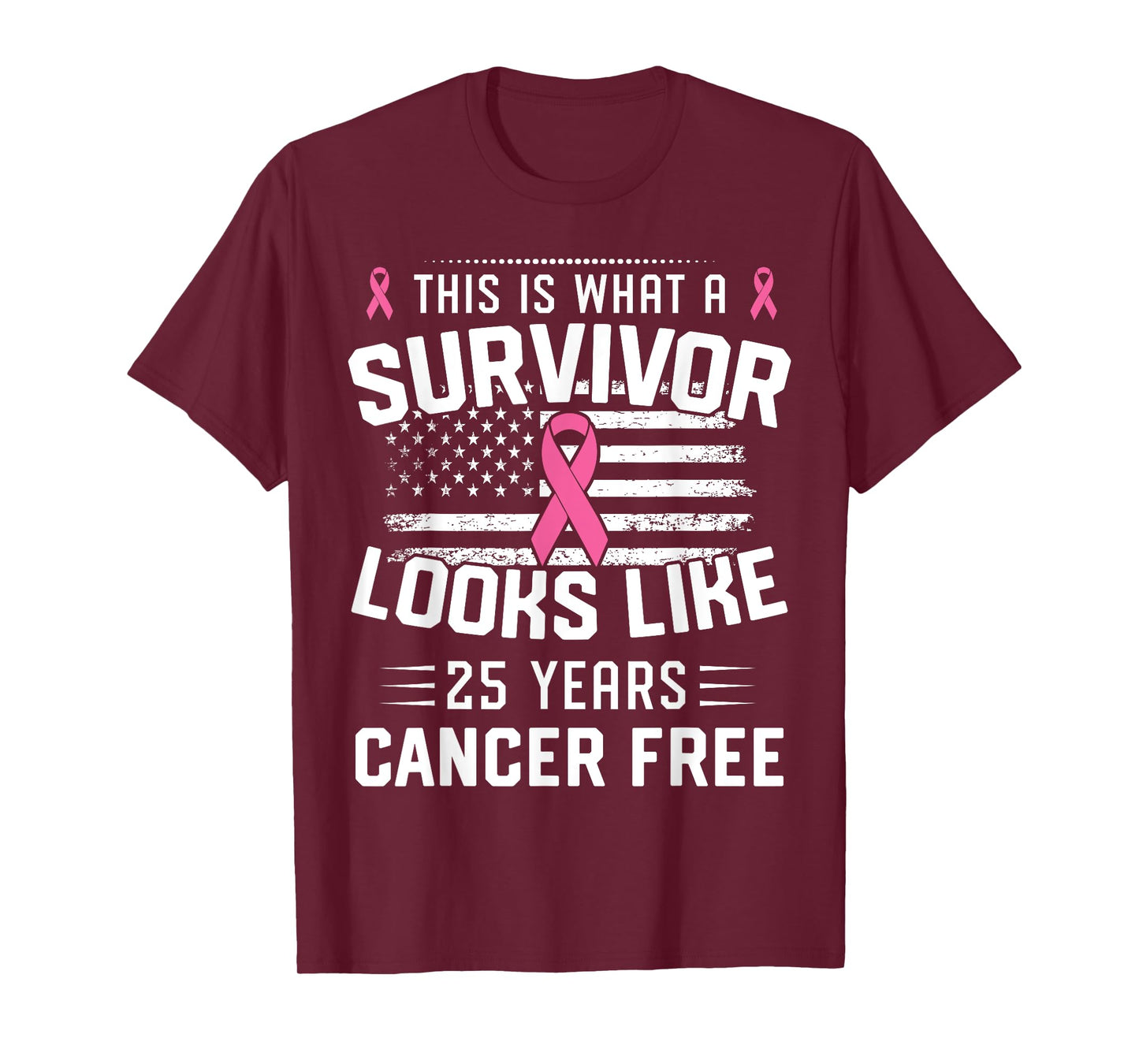 Breast Cancer 25 Years Survivor Of Being Breast Cancer Free T-Shirt