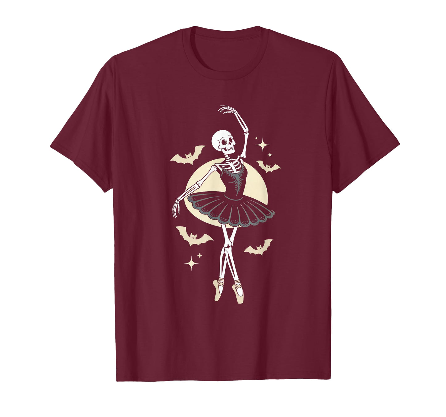 Spooky Skeleton Ballerina Funny Halloween Ballet Dancing T-Shirt