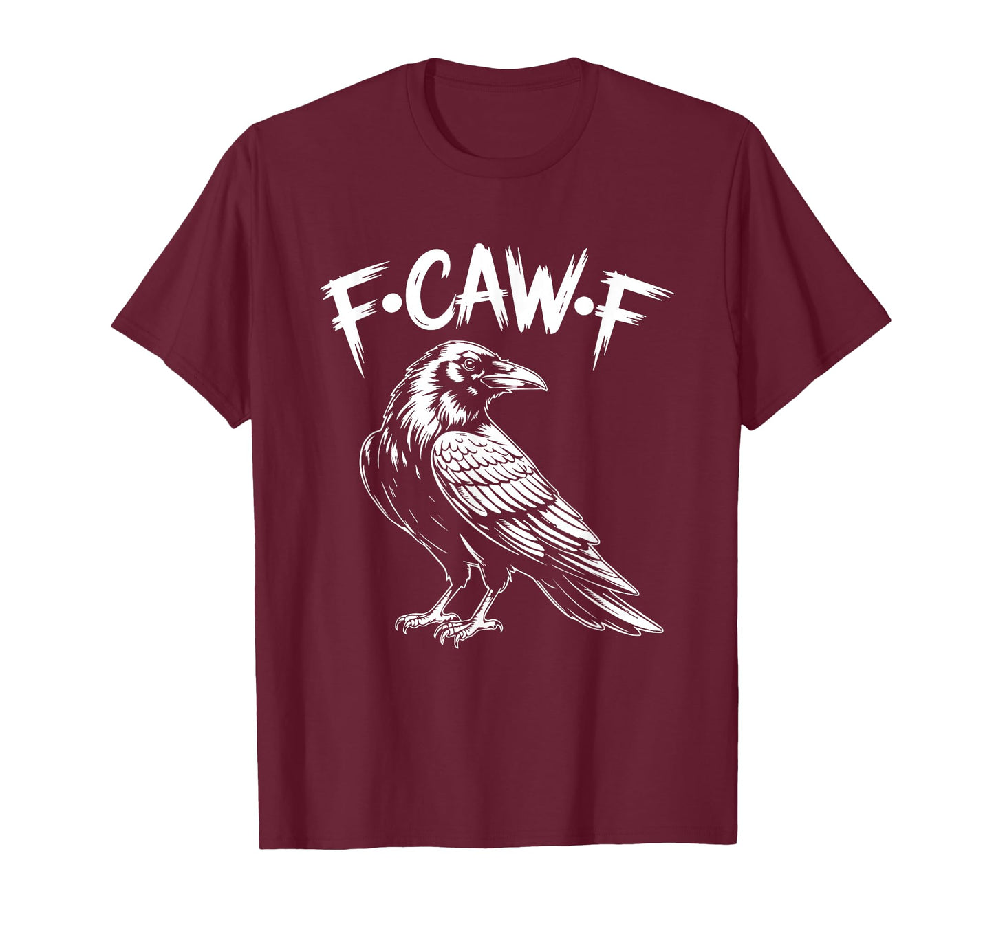 Black Crow, F-Caw-F Funny Black Bird Gothic Adult Humor T-Shirt