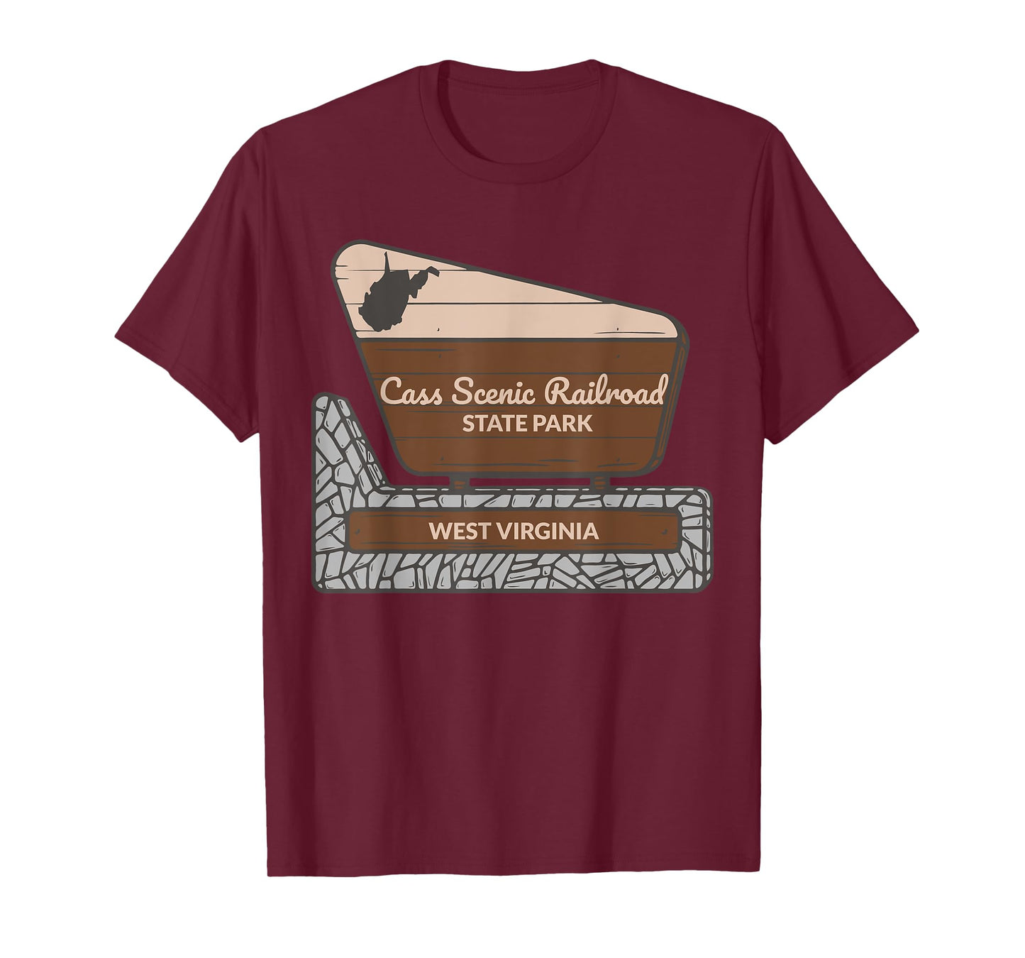 Cass Scenic Railroad State Park West Virginia Welcome Sign T-Shirt