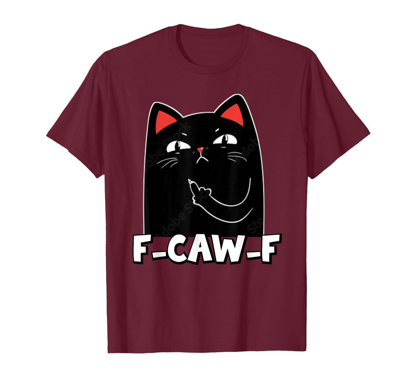 F-Caw-F Funny Cat Humor Quote Rooster Meme Funny cat T-Shirt