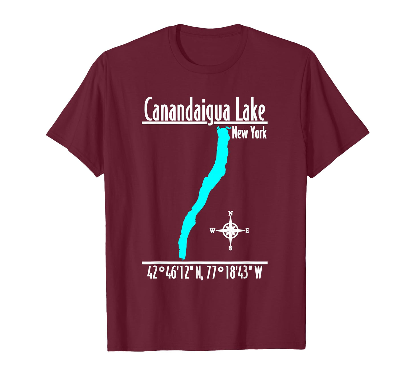 Modern Canandaigua Lake, New York T-Shirt