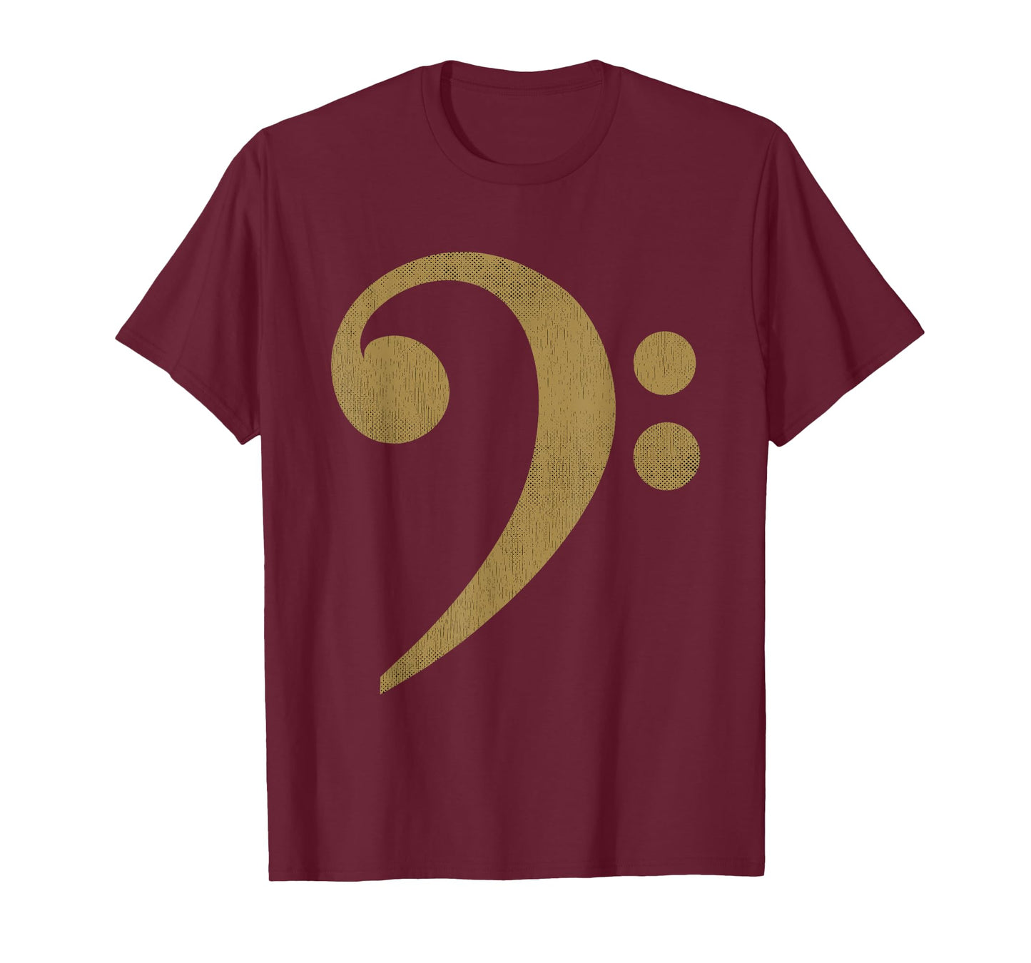Vintage Bass Clef Design Clothing Bass Guitar T-Shirt