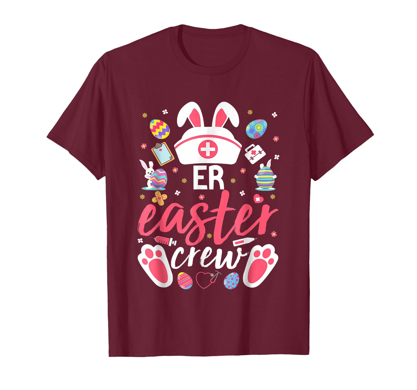 ER Easter Nurse Crew Easter Day Emergency Room Nurses Bunny T-Shirt