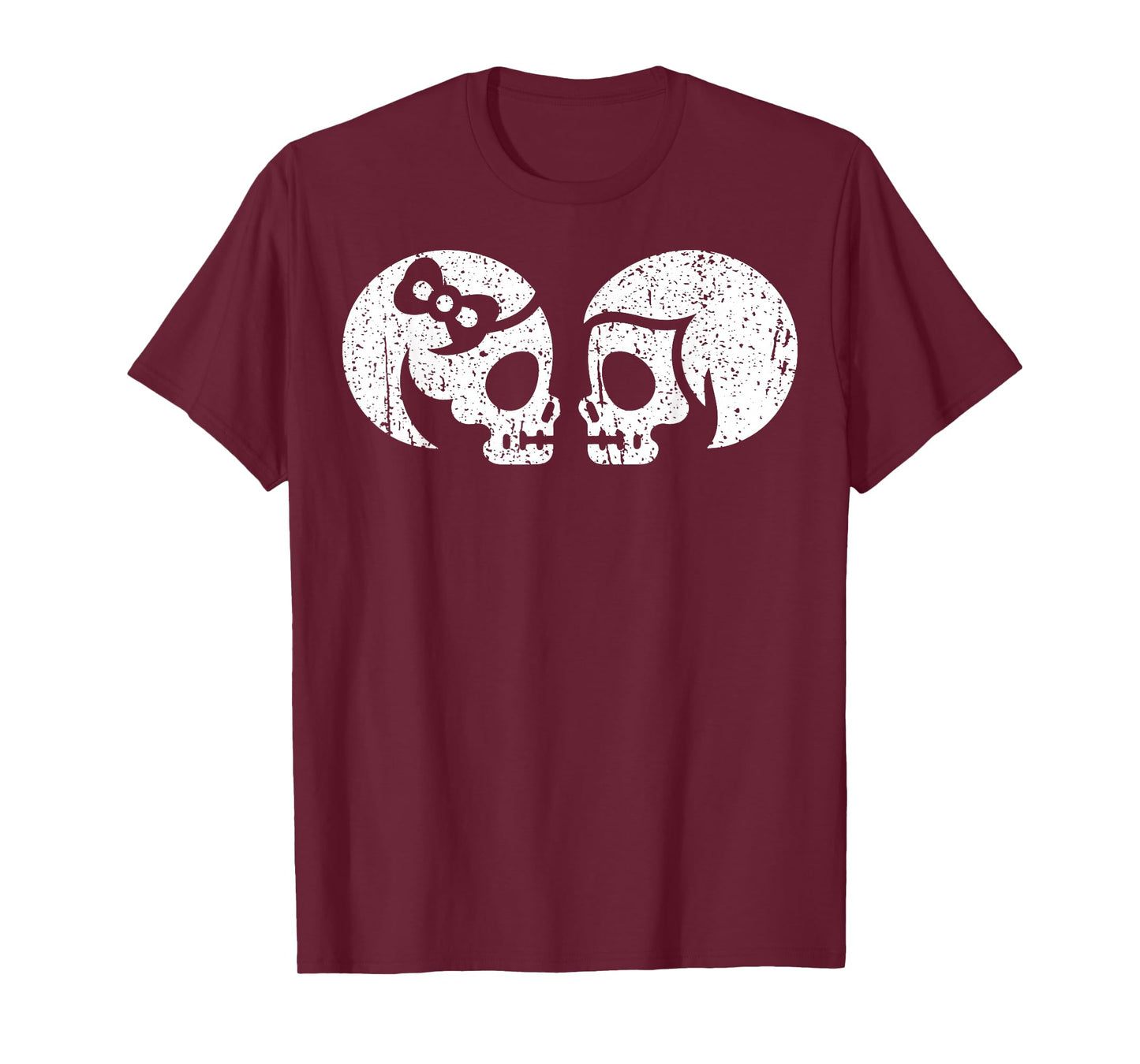 Halloween Couple Skulls - Halloween T-Shirt