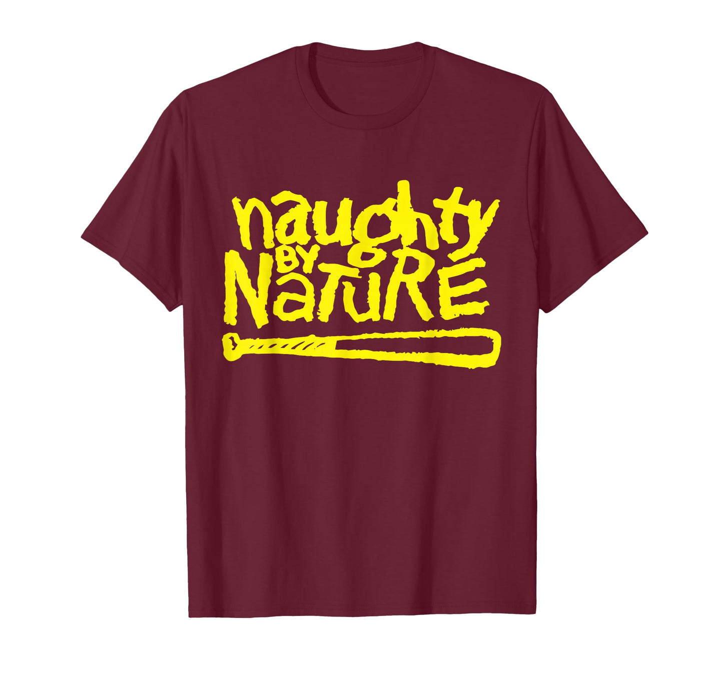 Naughty By Nature – Yellow Logo Black T-Shirt