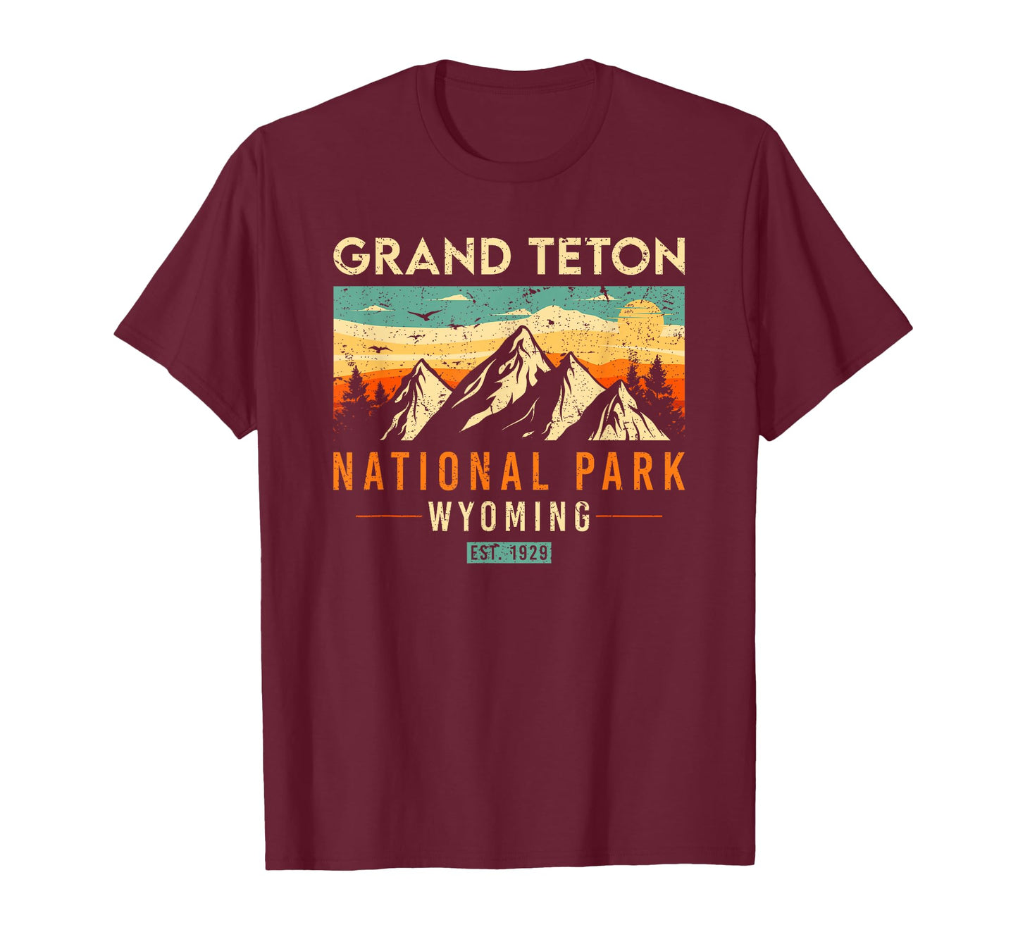 Grand Teton Est 1929 Wyoming Vintage Retro National Park T-Shirt
