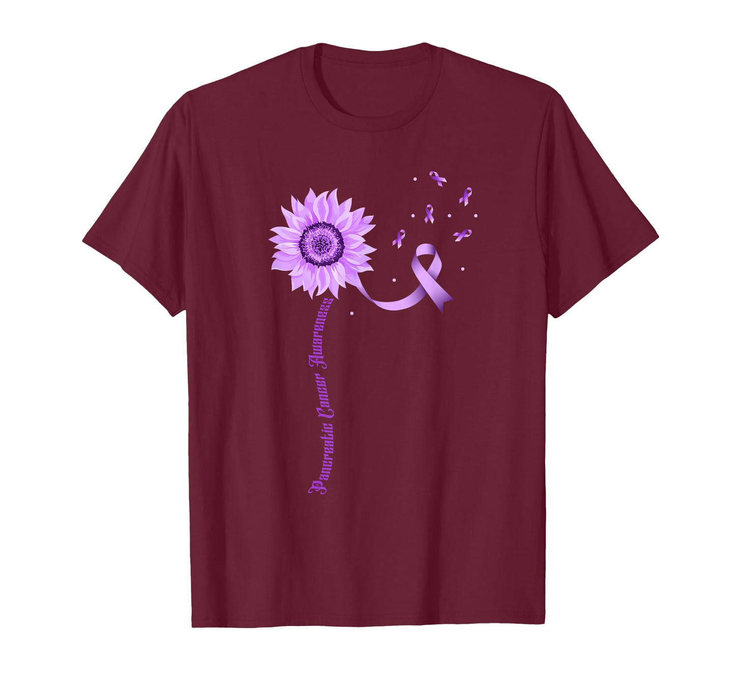 Purple Ribbon Pancreatic Cancer Awareness T-Shirt