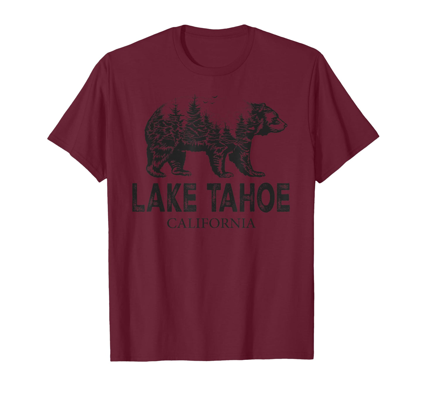 Lake Tahoe California Retro Grizzly Bear Nature Vintage T-Shirt