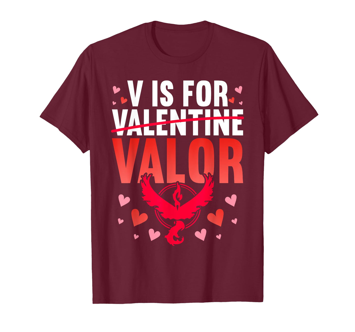 V Is For Valor Shirt Valentines Day Shirt For Boys Girl T-Shirt