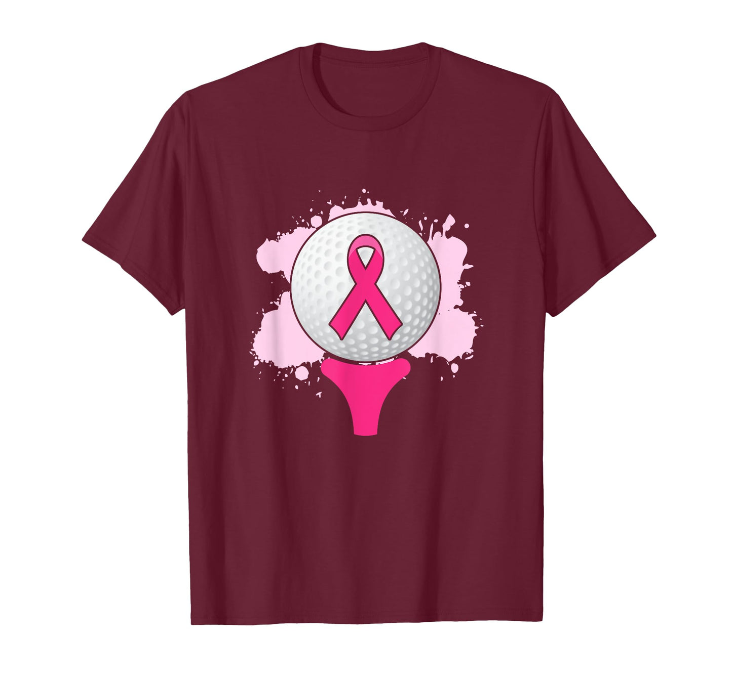 Breast Cancer Awareness Golf Ball Pink Ribbon T-Shirt