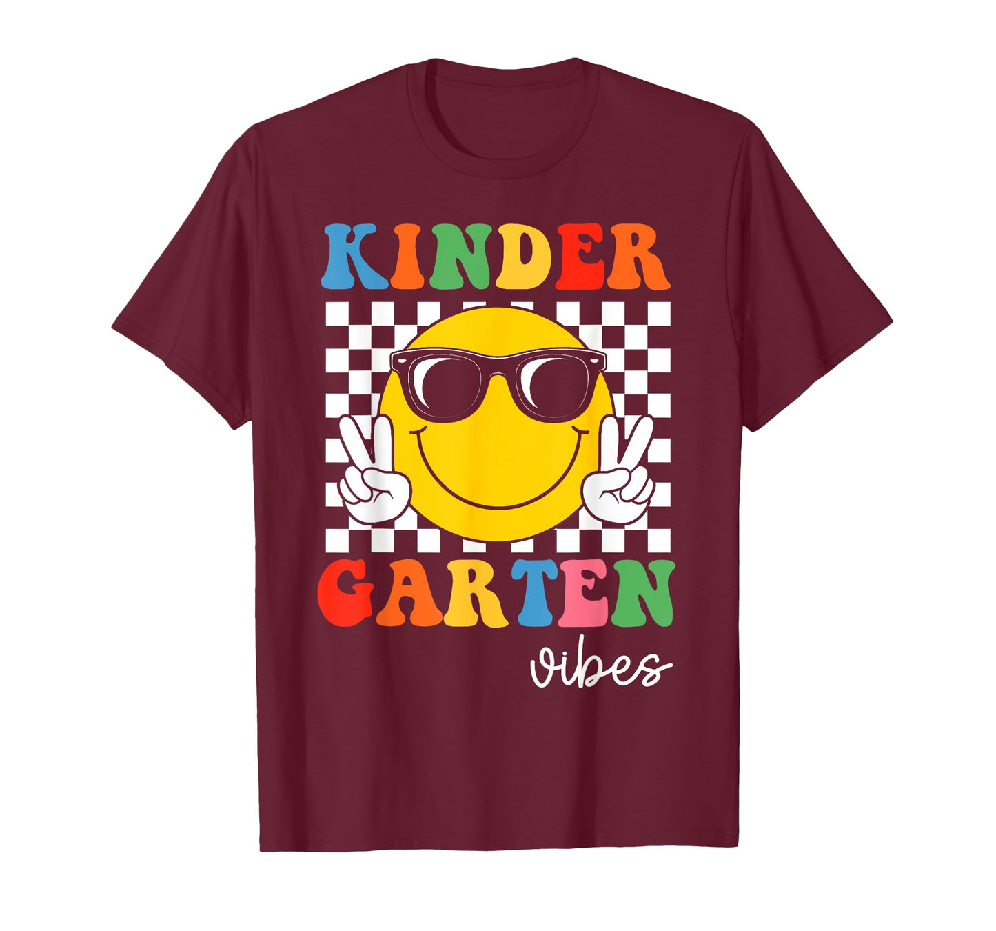 Kindergarten Vibes Retro Smile Teacher Kids Team Kinder T-Shirt