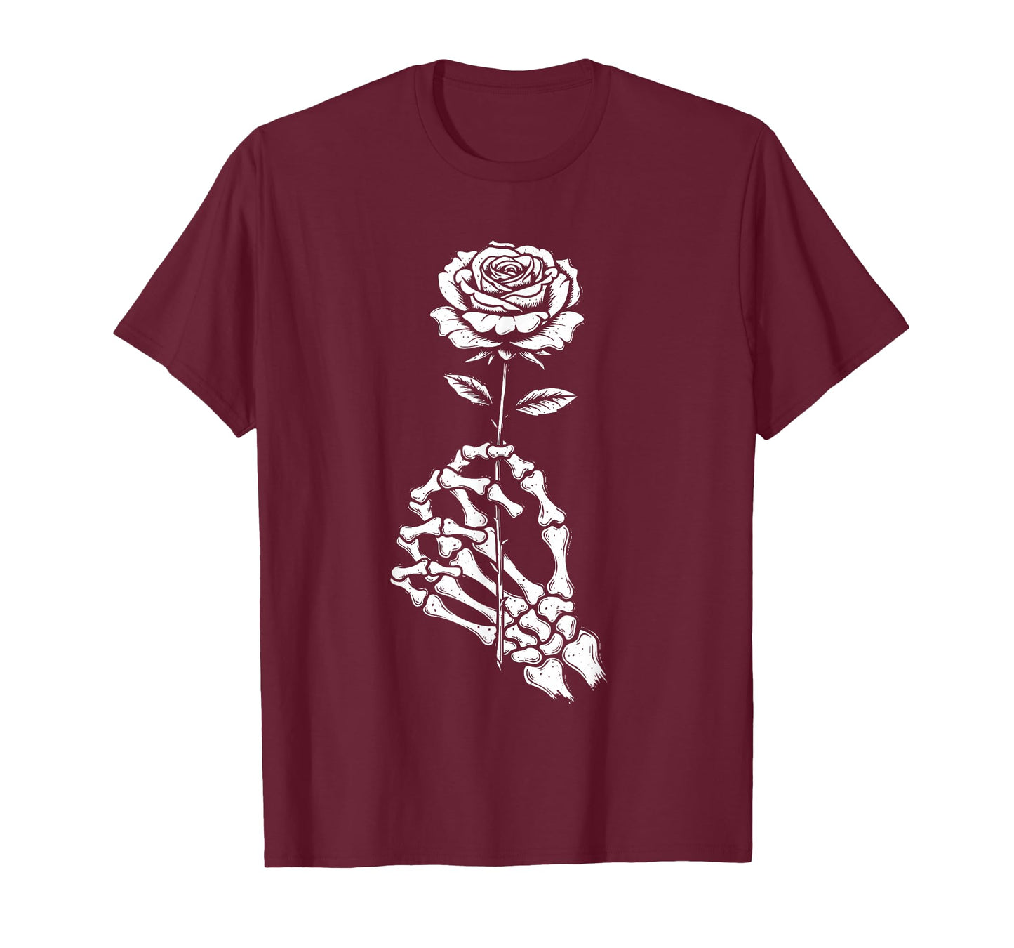 Skeleton Hand with Rose Funny Halloween T-Shirt