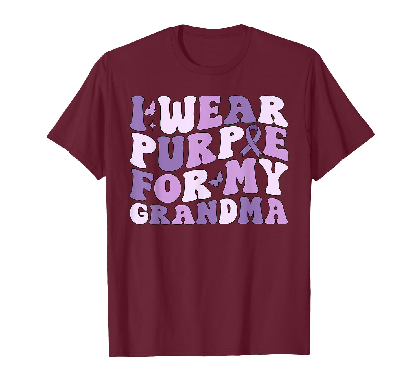 I Wear Purple For My Grandma Pancreatic Cancer Awareness T-Shirt