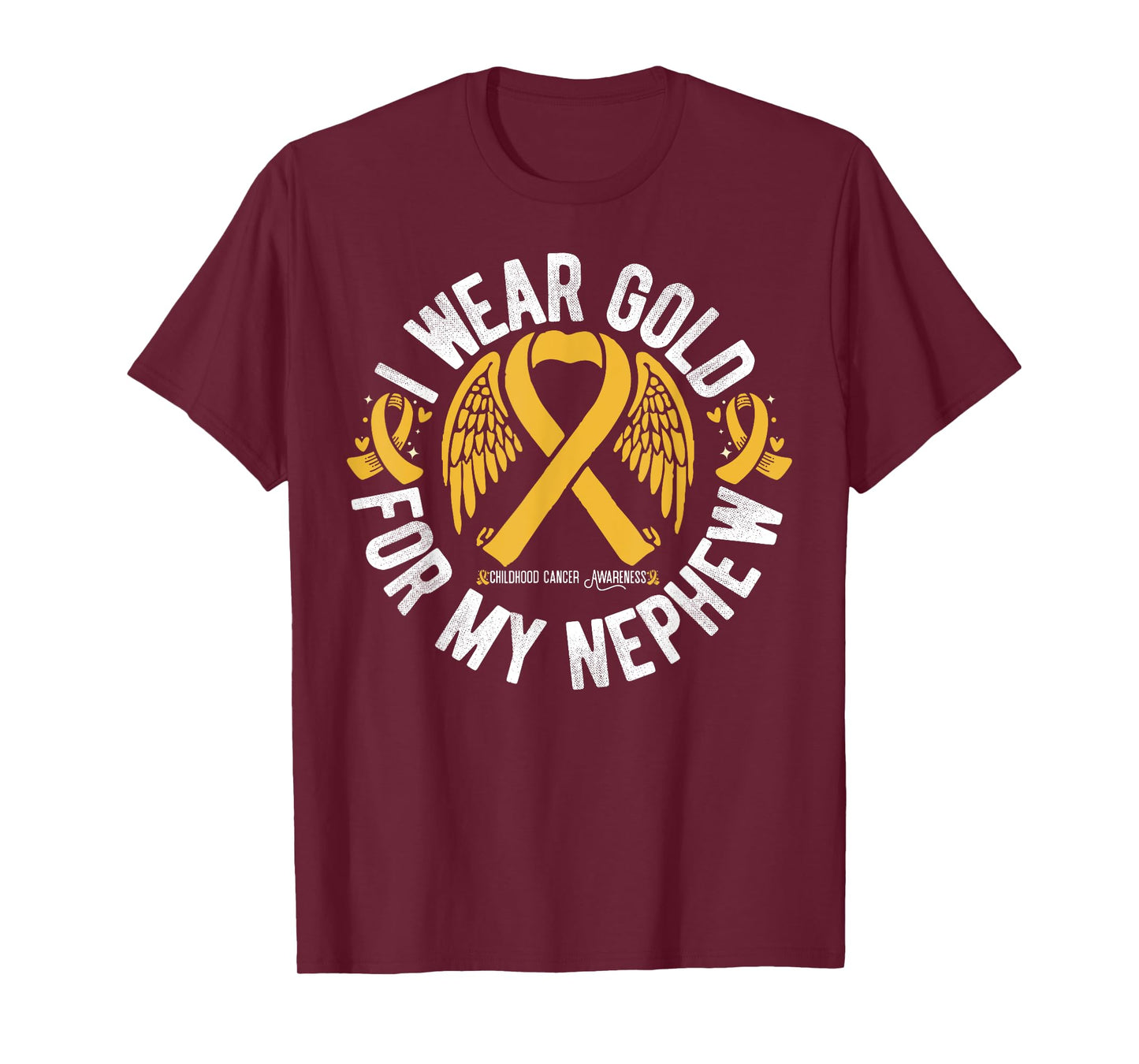 I Wear Gold For My Nephew Childhood Cancer Awareness T-Shirt