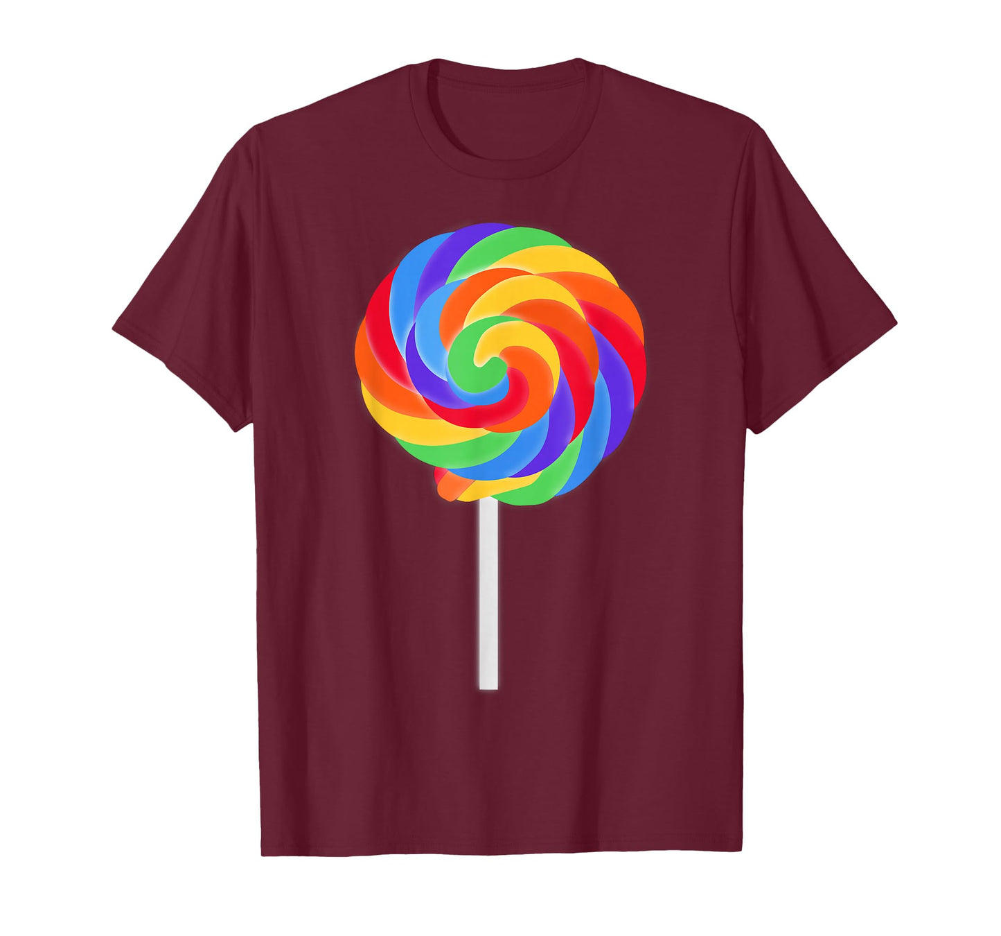 Lollipop Rainbow Sucker Candy Lazy Halloween Costume T-Shirt