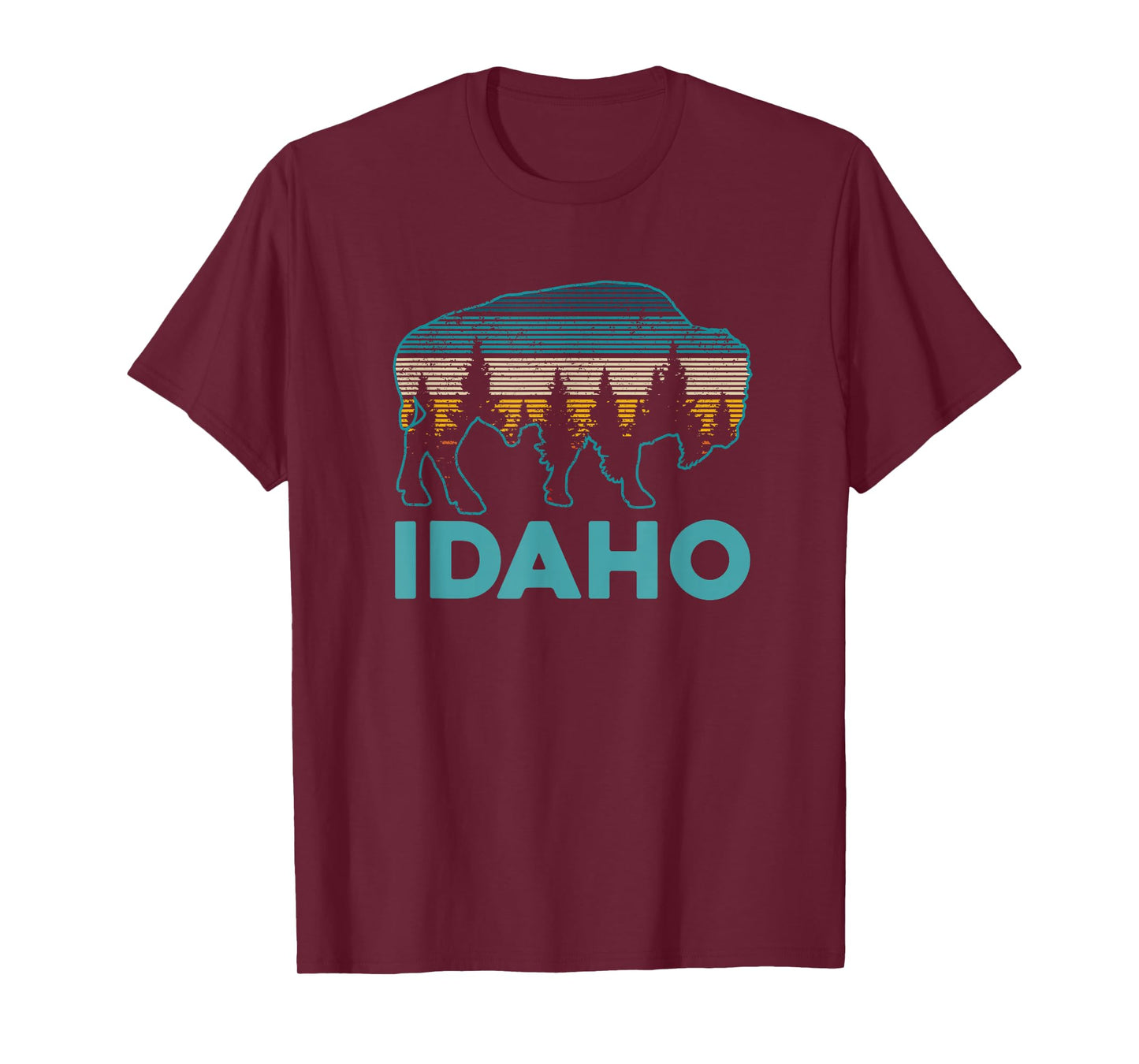 Idaho Bison Vintage American Buffalo Souvenir Gift T-Shirt