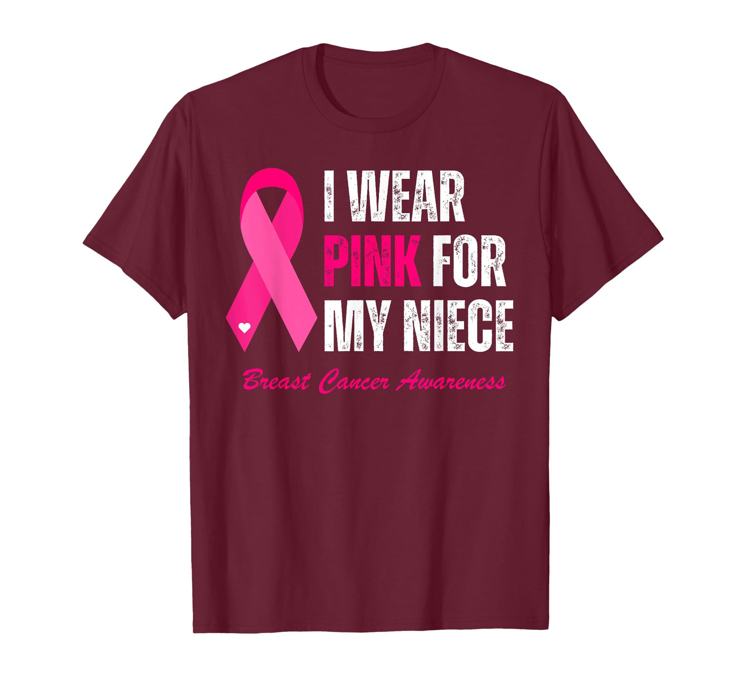 Vintage I Wear Pink For My Niece Breast Cancer Awareness T-Shirt