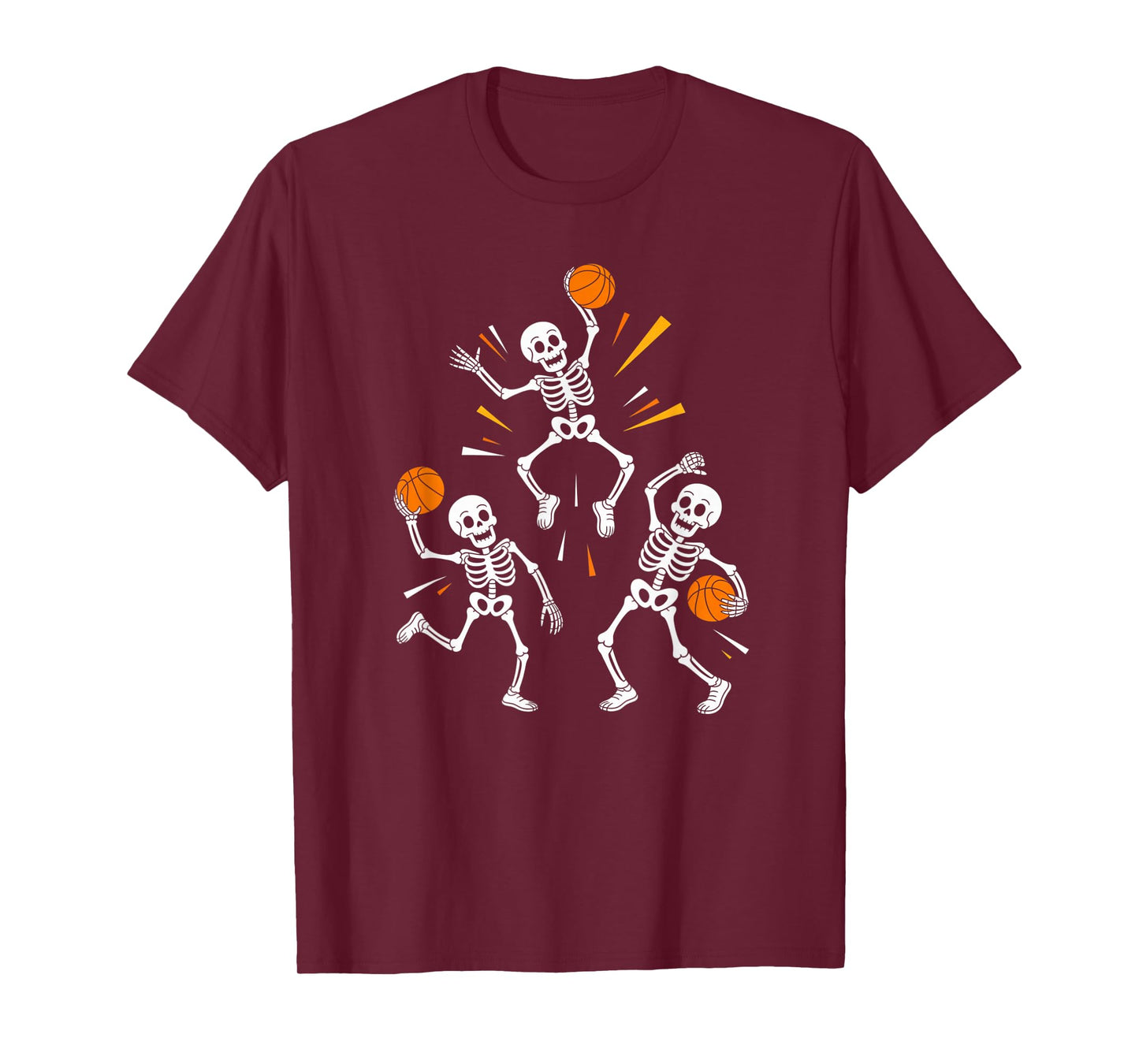 Skeleton Basketball Team Halloween Sports Graphic T-Shirt