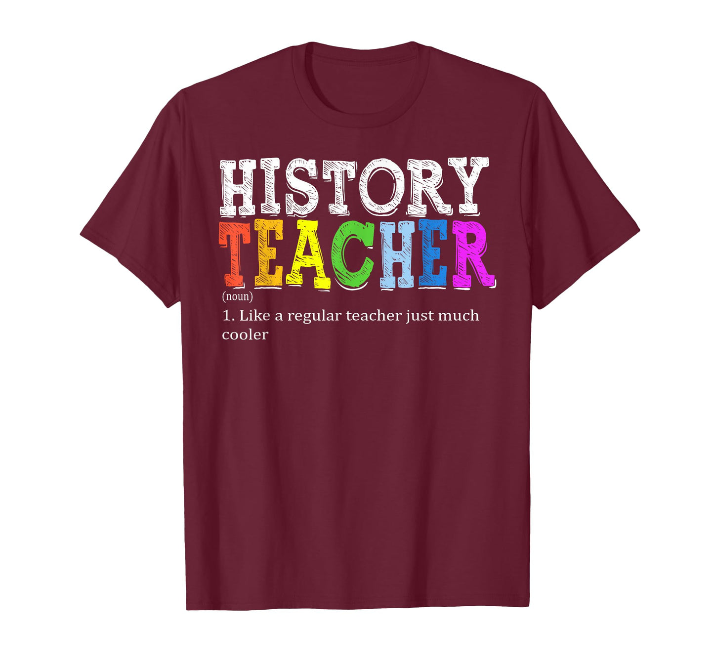 History Teacher Definition Funny First Day Back To School Men Women T-Shirt