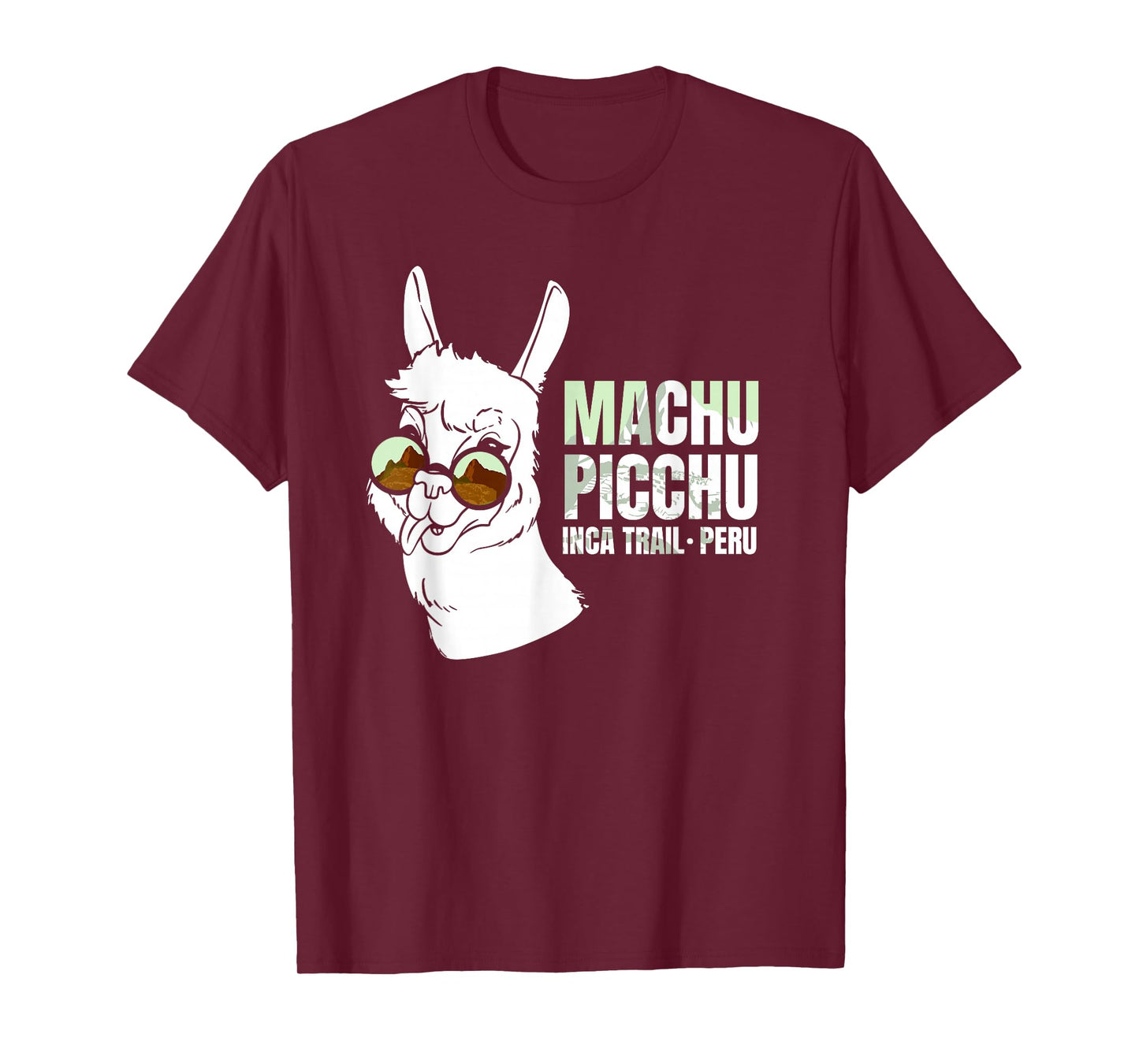 Machu Picchu Inca Trail Peru Llama Cultural Heritage Ruins T-Shirt