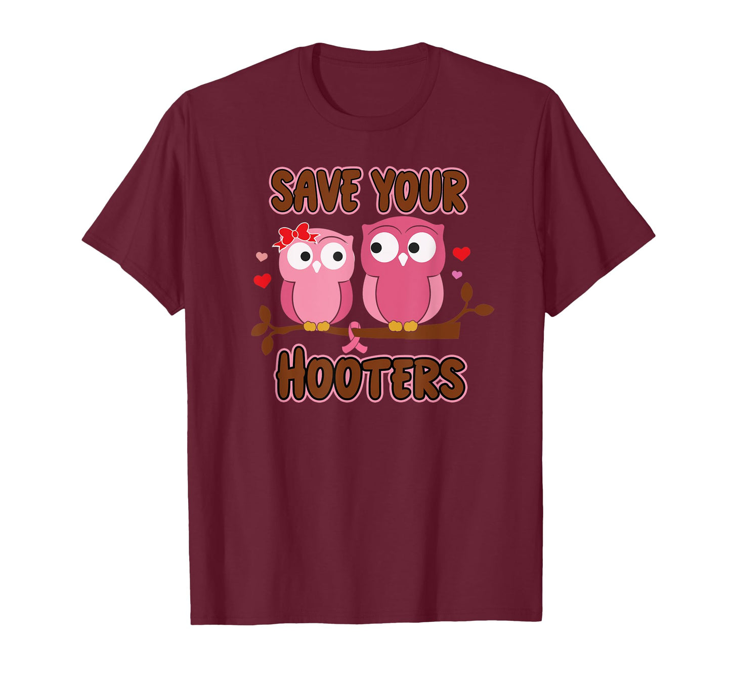 Breast Cancer Save Hooters Fight Breast Cancer for Women T-Shirt