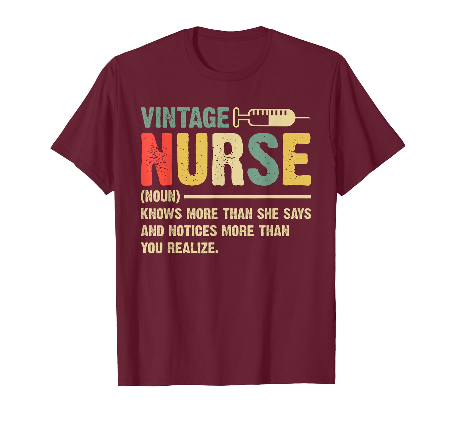 Vintage Nurse Definition Hospital Medical Registered Nursing T-Shirt