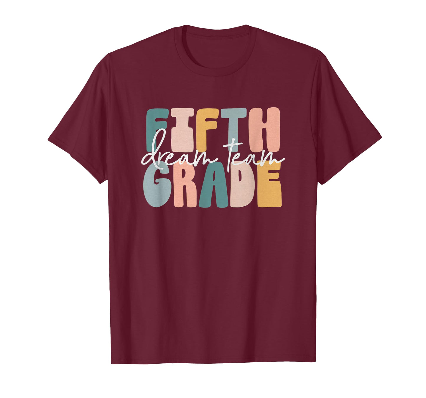 Retro Fifth Grade Dream Team Groovy Teacher Back to School T-Shirt