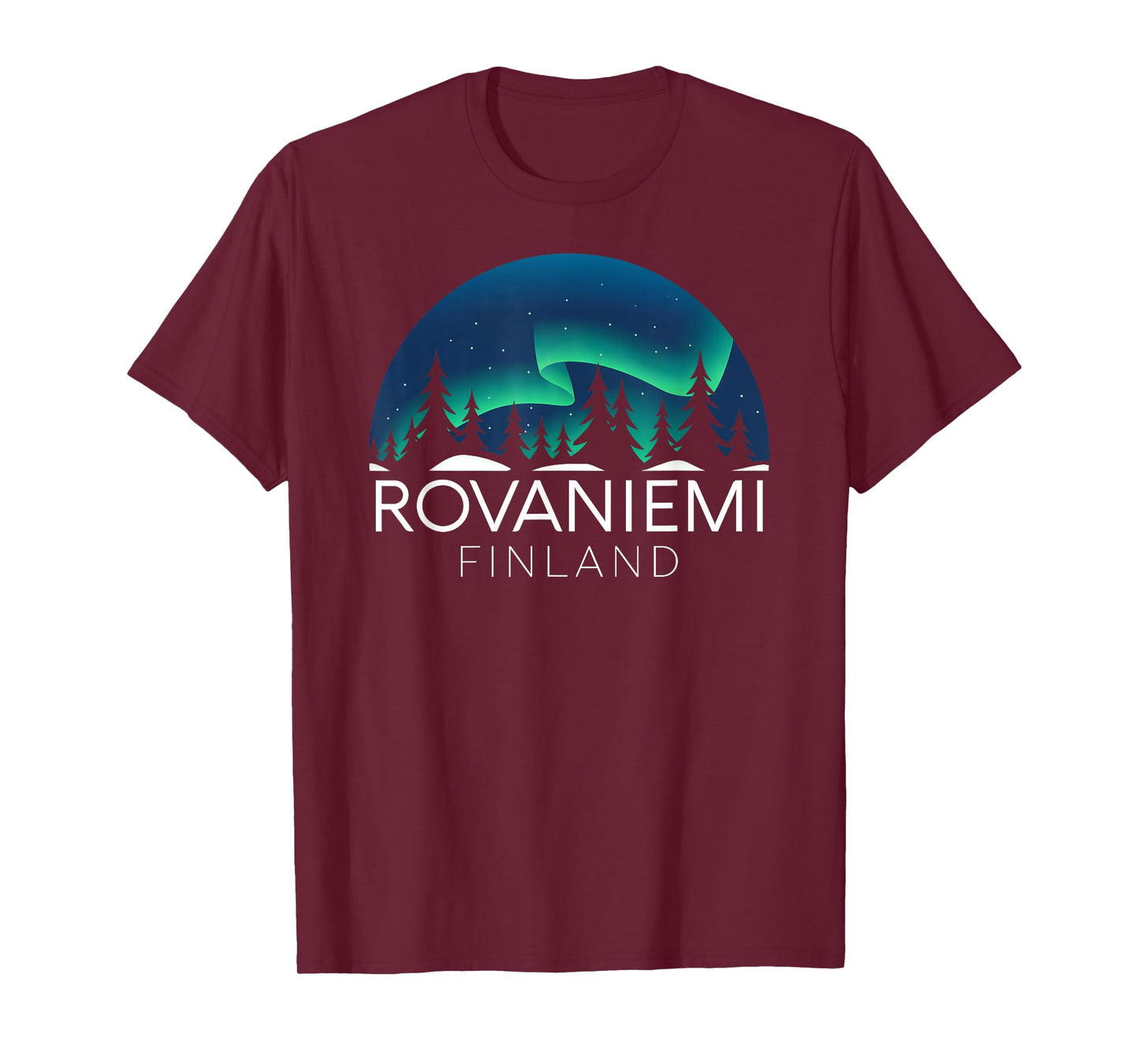 Rovaniemi Finland Northern Lights Arctic Aurora Borealis T-Shirt