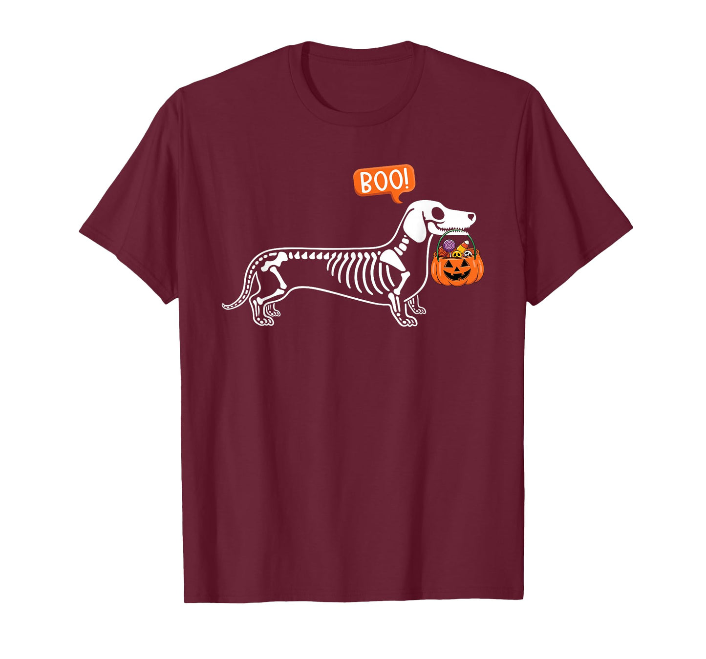Dachshund Dog Halloween Spooky Skeleton Boo Ghost Dachshund T-Shirt