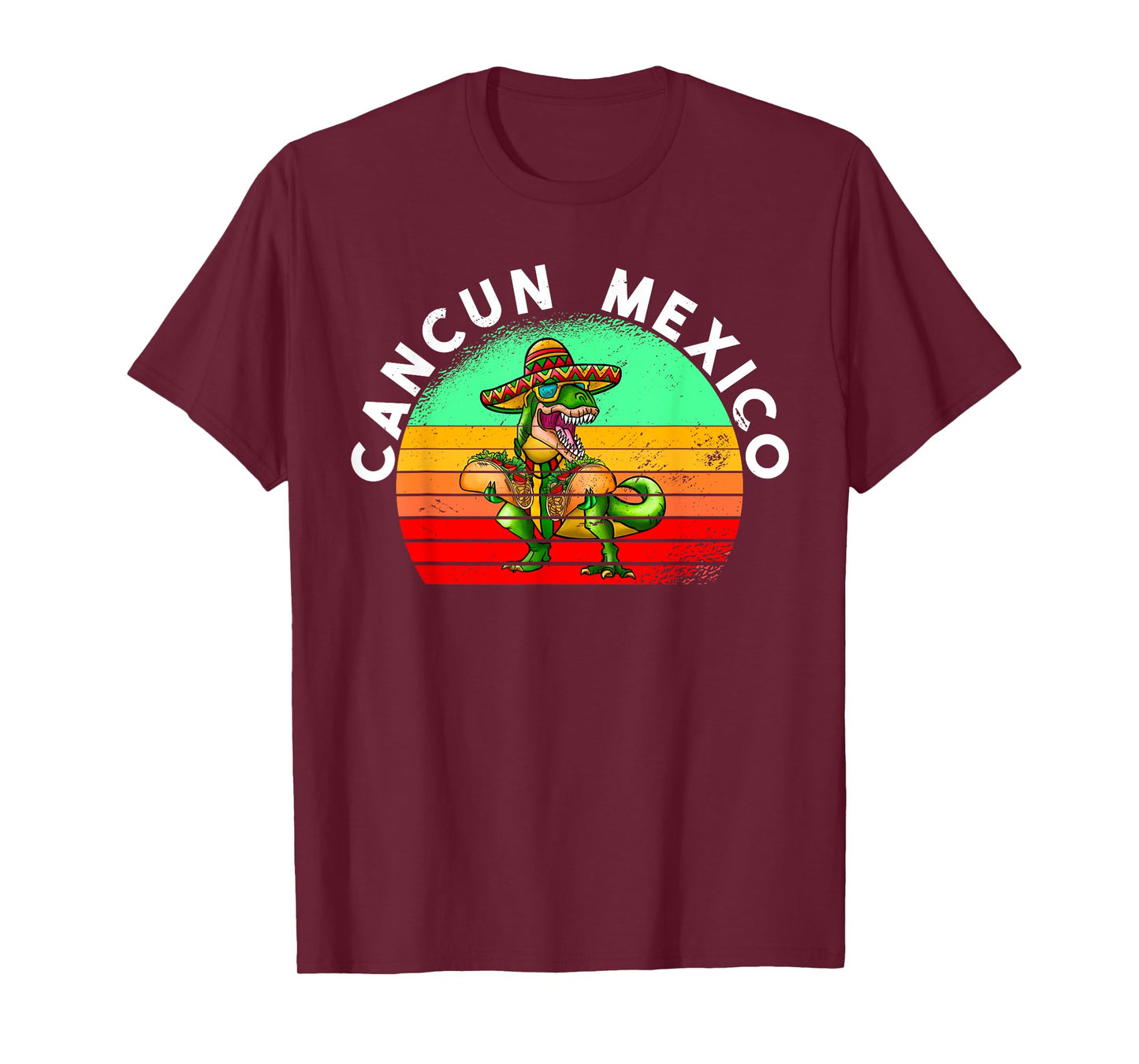 Cancun Mexico Vintage T-Rex T-Shirt