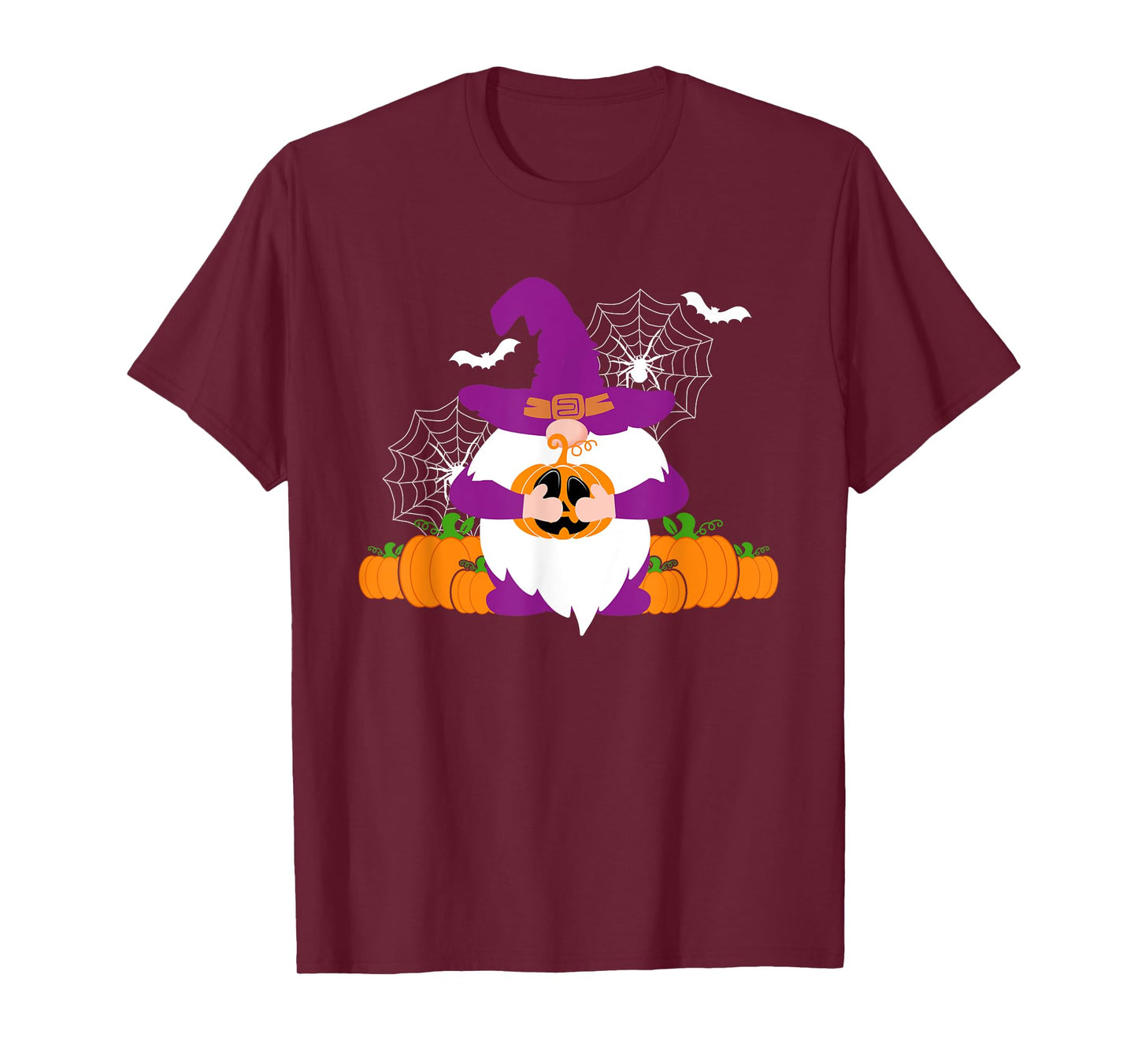 Gnome Halloween Pumpkin Autumn Fall Holiday 2025 Men Women T-Shirt