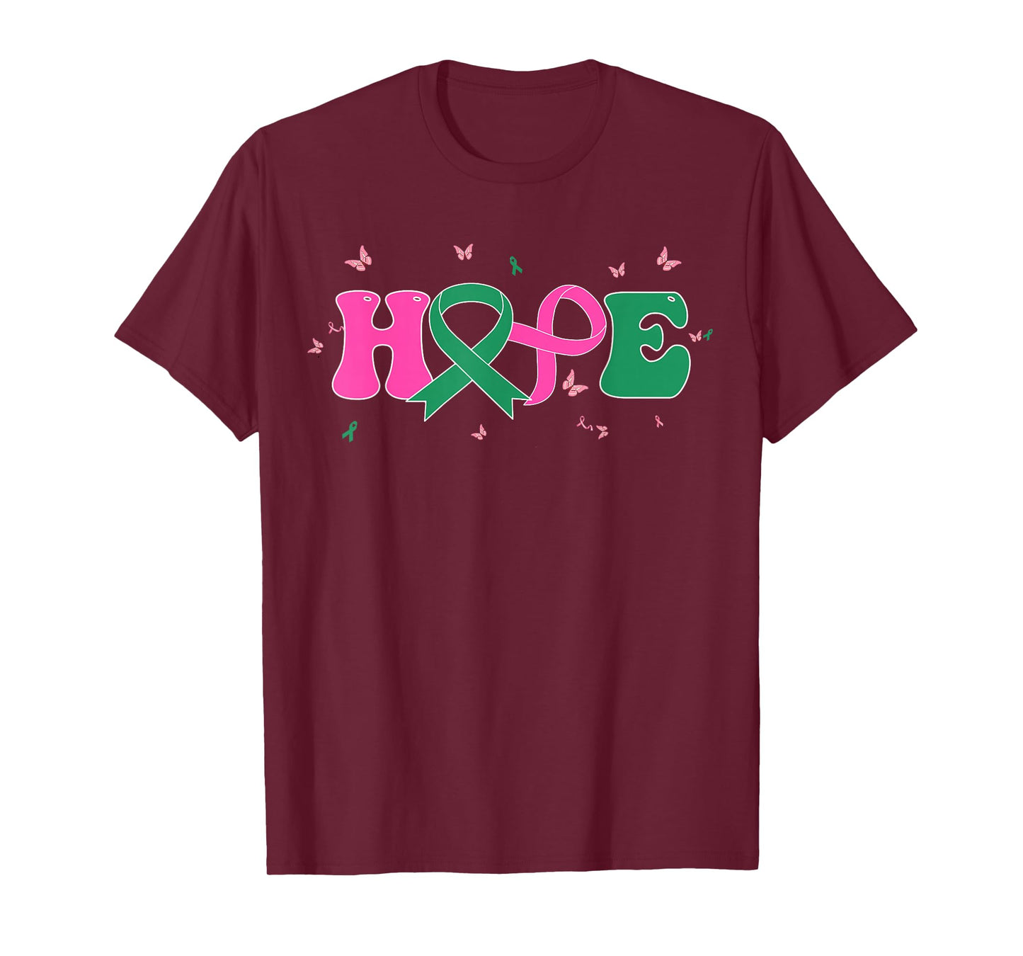 Hope Liver and Breast Cancer Awareness October Cancer Month T-Shirt