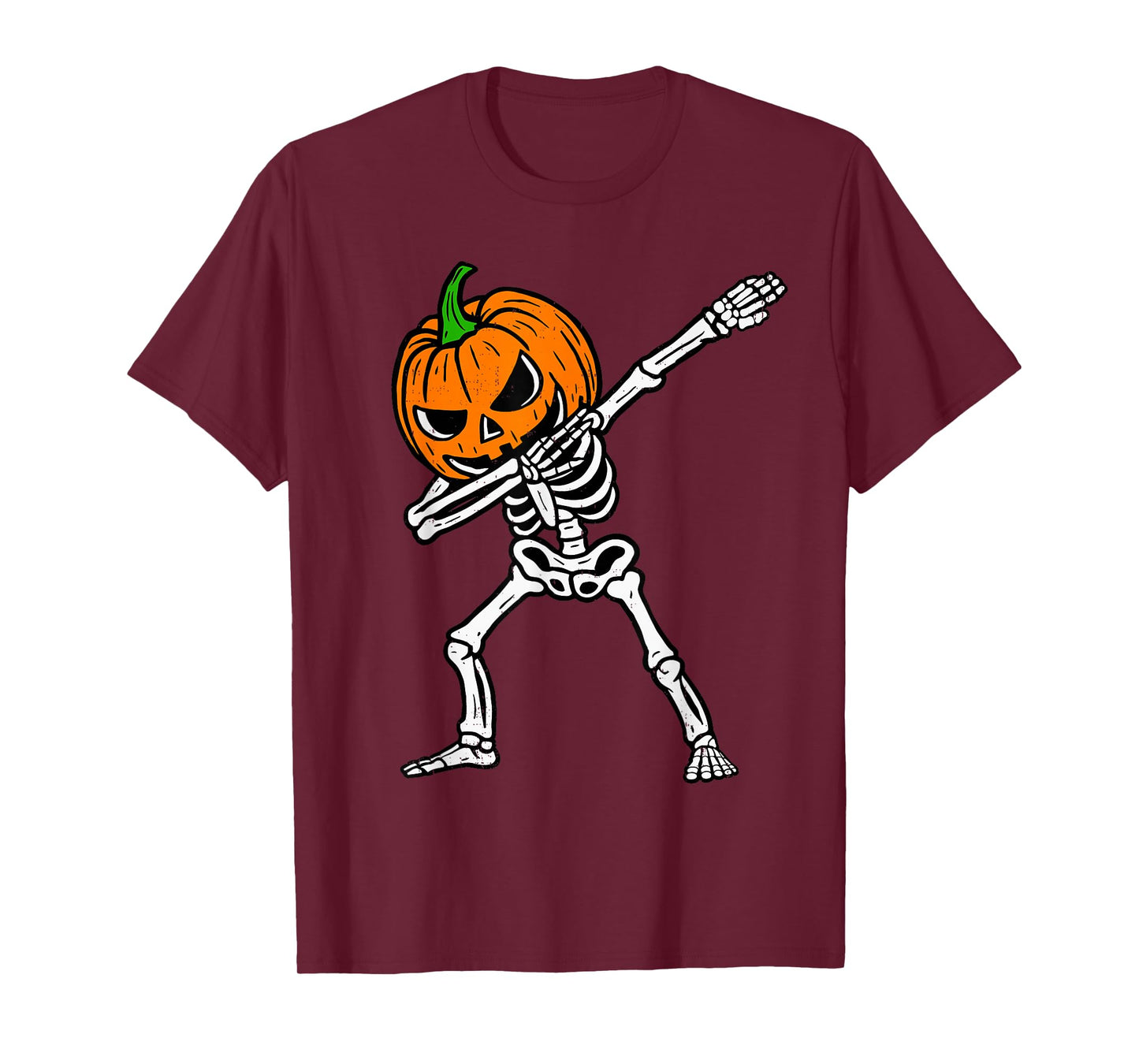 Dabbing Skeleton Pumpkin Halloween Costume Boys Teens Kids T-Shirt