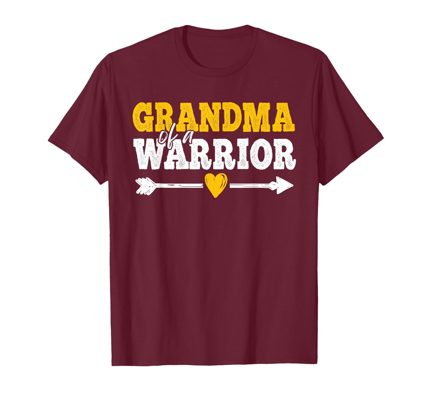 Grandma of a Warrior Childhood Cancer Awareness Family T-Shirt