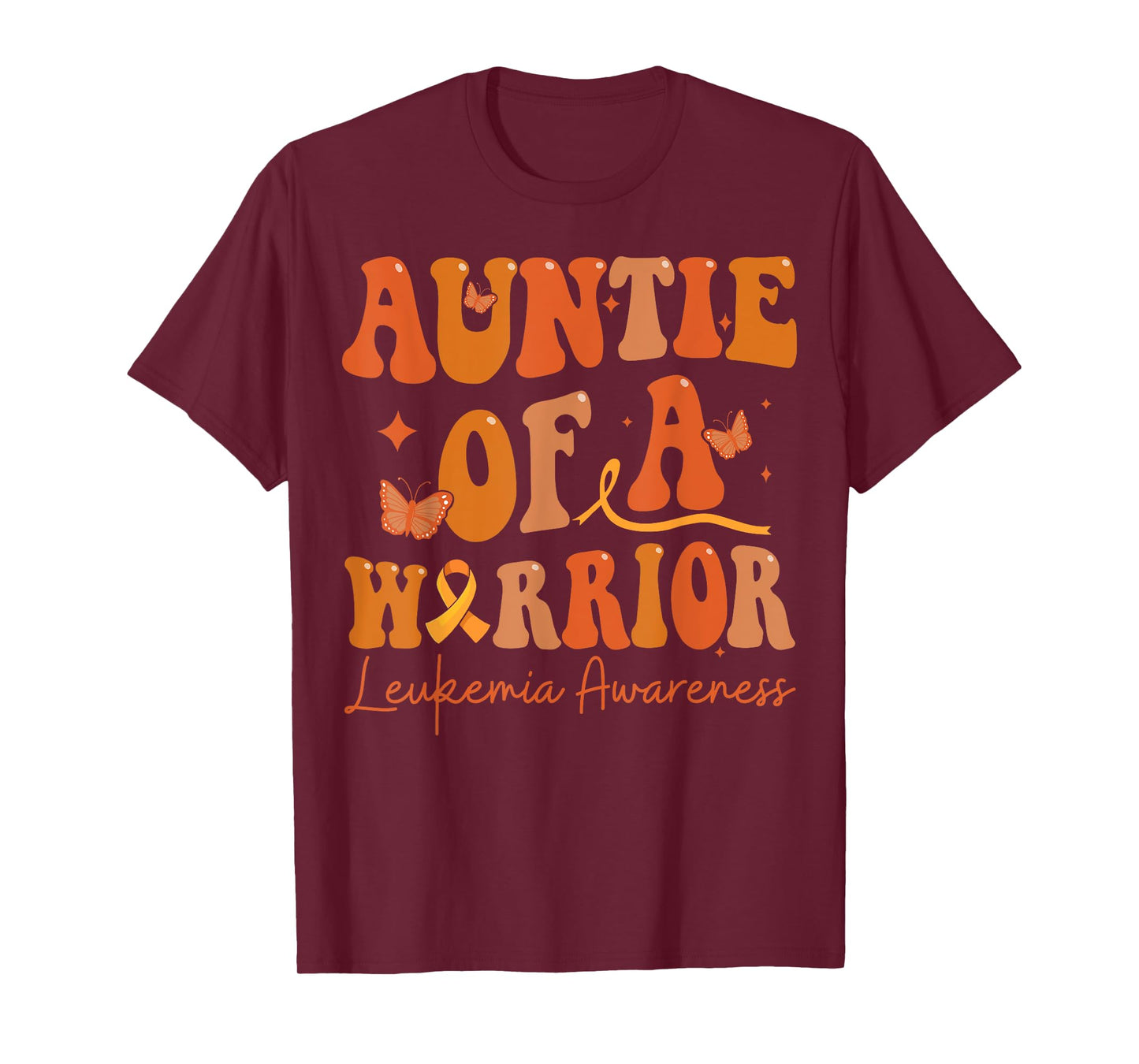 Auntie Of A Warrior Leukemia Awareness Family Matching T-Shirt
