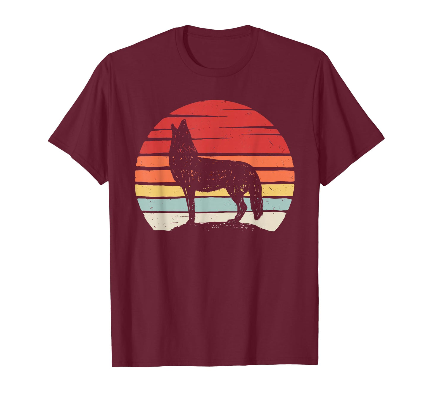Catch Some Rays Vintage Retro Coyote T-Shirt - Black, Small, Unisex, Short Sleeve, Classic Fit