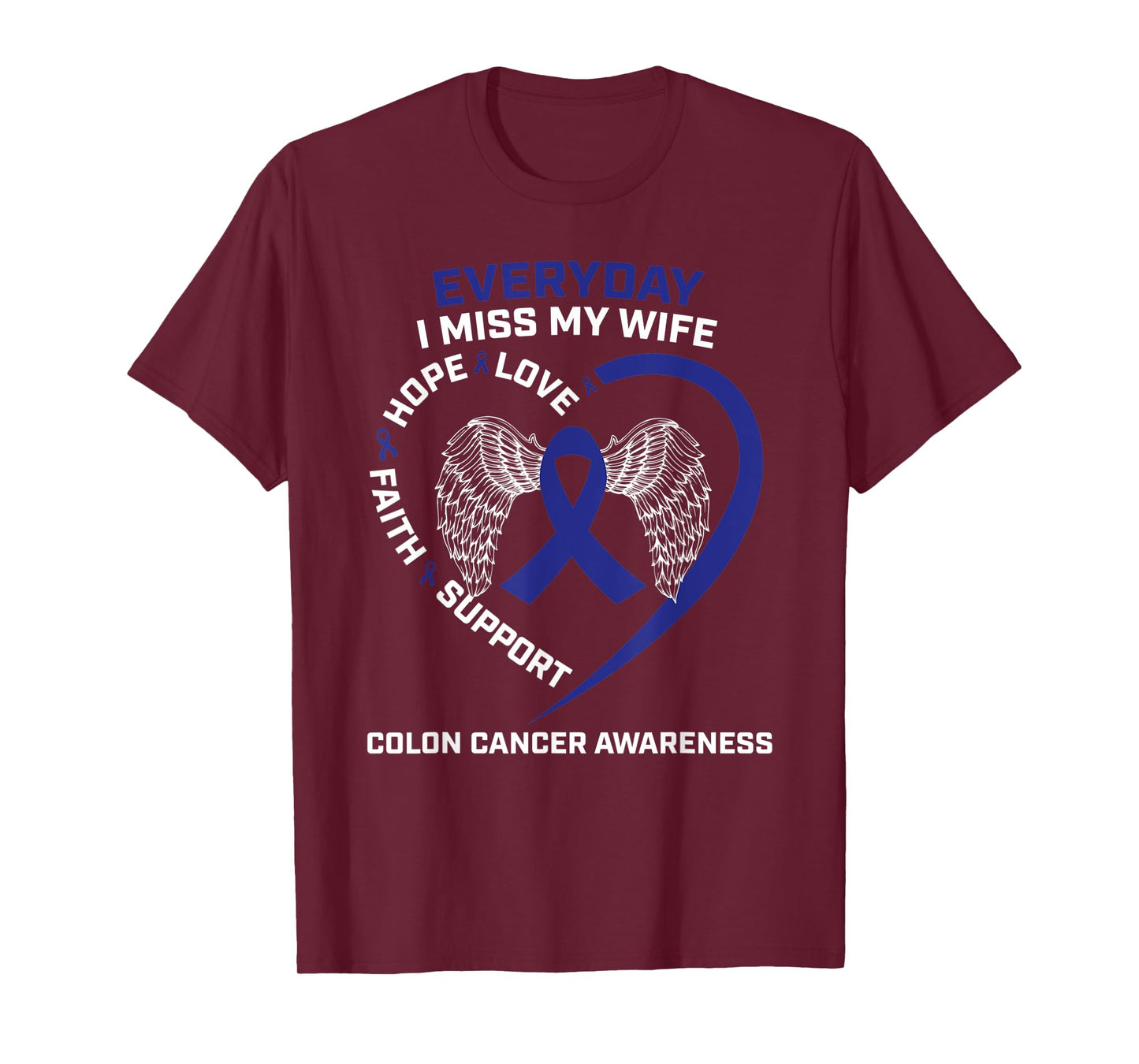 Colorectal Wings In Memory Of My Wife Colon Cancer Awareness T-Shirt