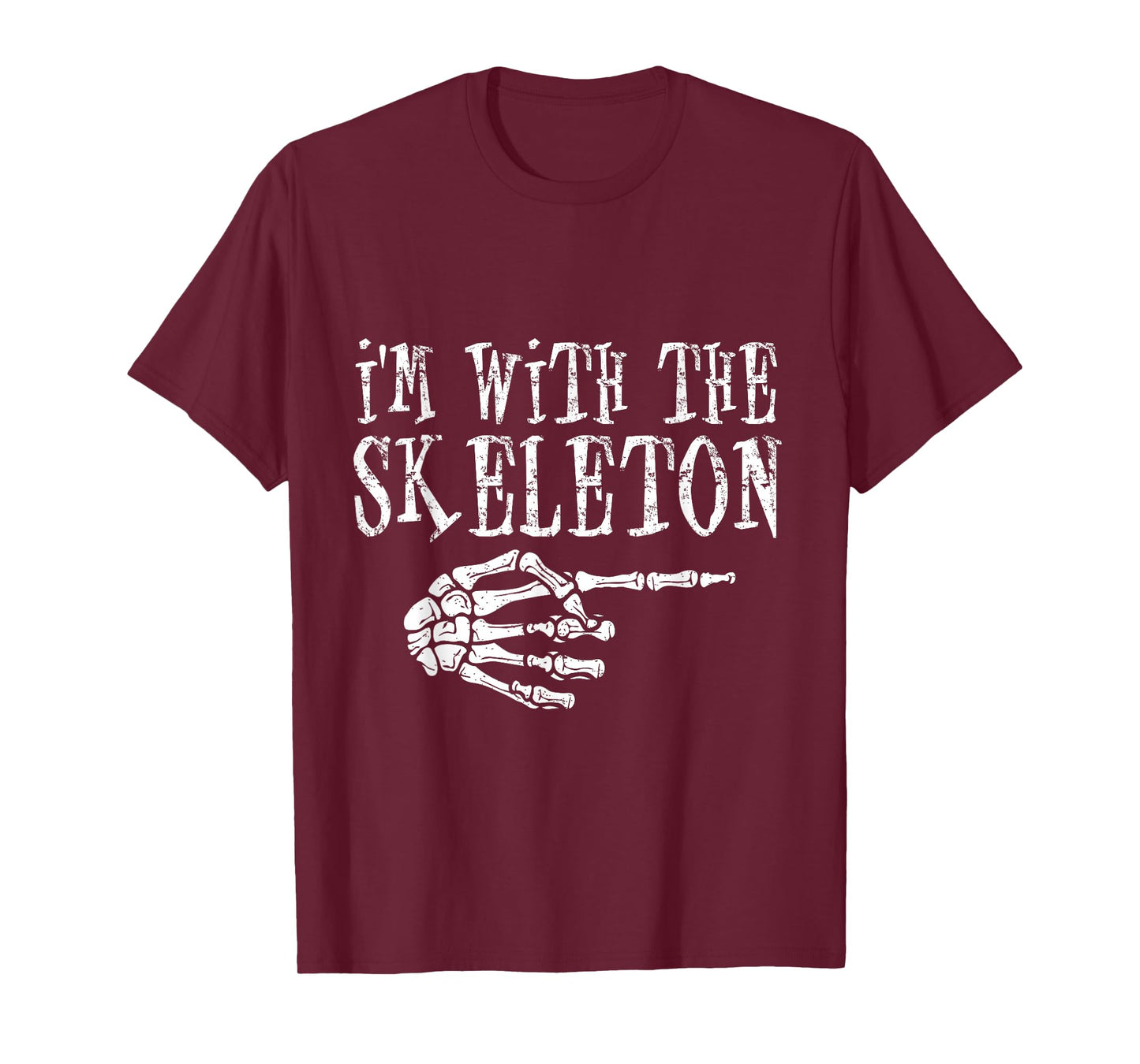 I'm with Skeleton Halloween Costume Couples Matching T-Shirt