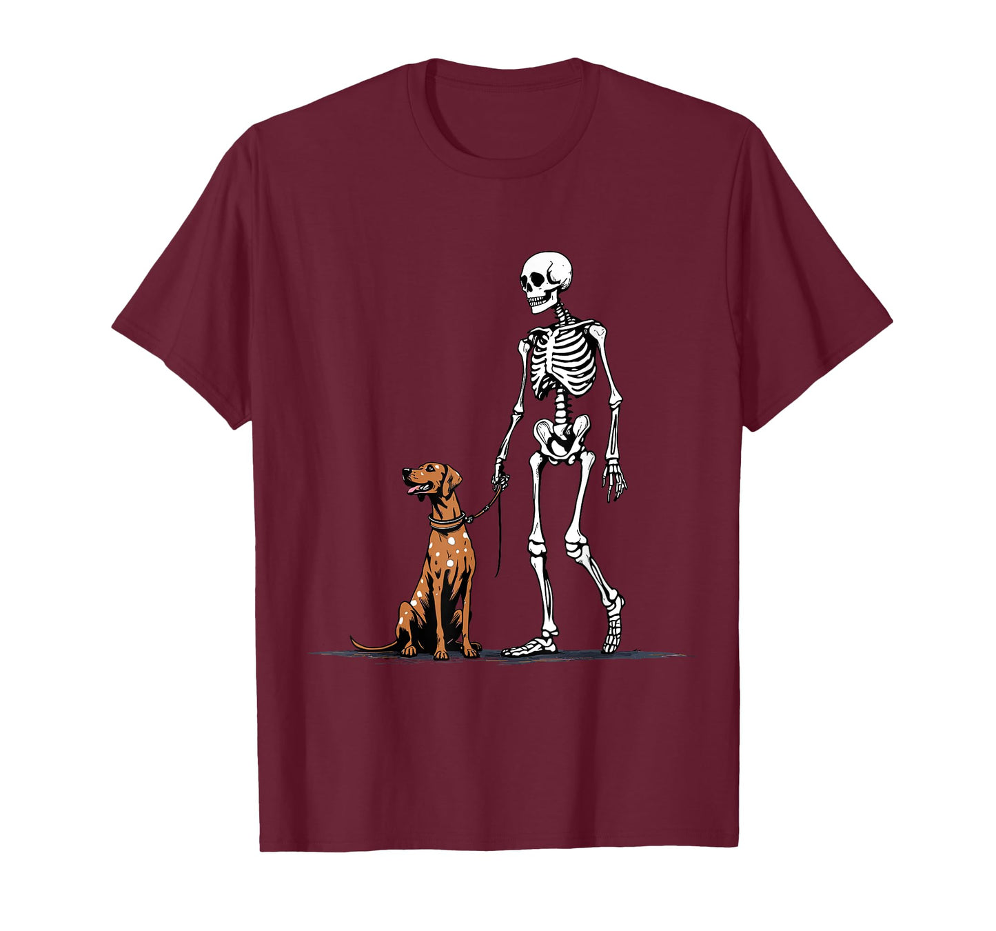 German Shorthaired Pointer Skeleton Walking Spooky Halloween T-Shirt