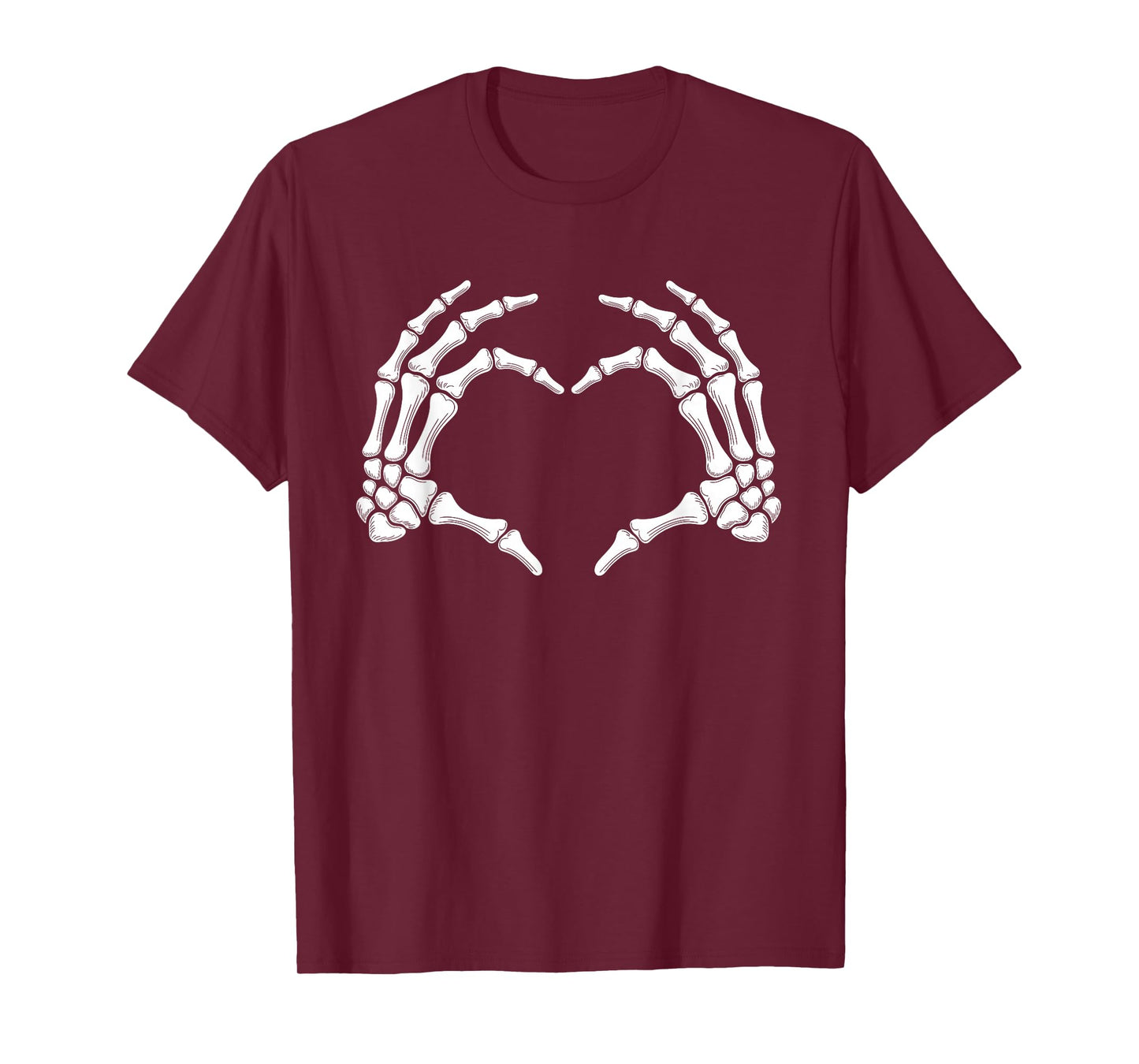 Spooky Skeleton Hands Heart - Creepy Gothic Love Halloween T-Shirt