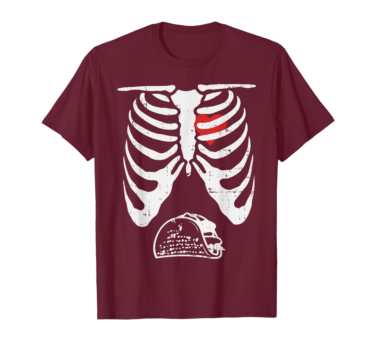 Skeleton Pregnancy Taco Halloween Mexican Baby Reveal Dad T-Shirt