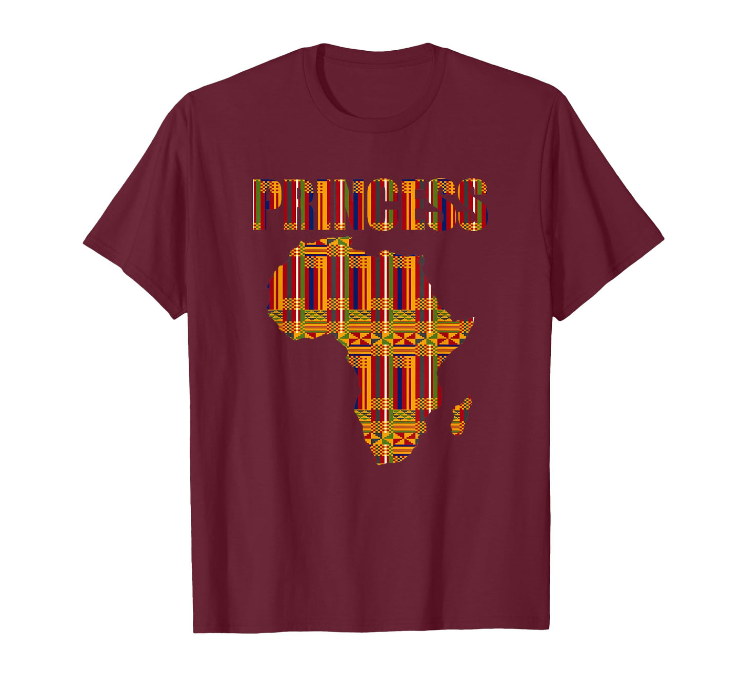 Africa Princess Kente Pattern Juneteenth Africa Princess T-Shirt