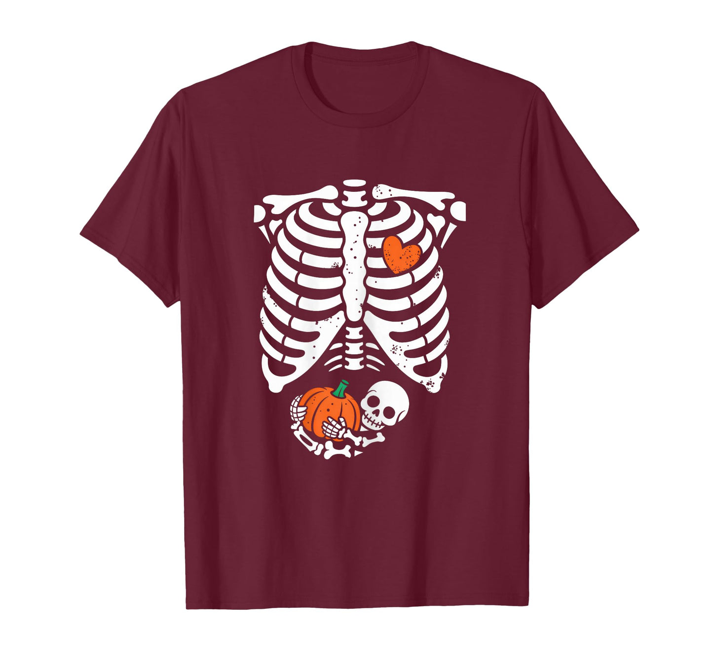 Women Skeleton Pregnancy Announcement Mom Halloween Spooky T-Shirt