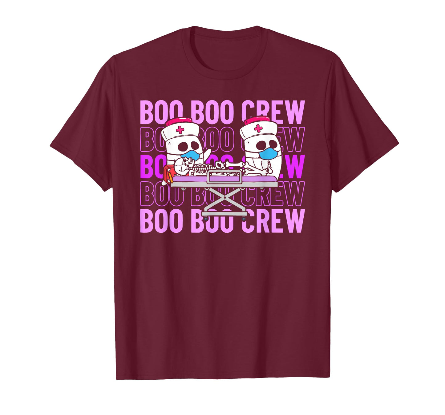 Boo Boo Crew Halloween Nurse Skeleton T-Shirt